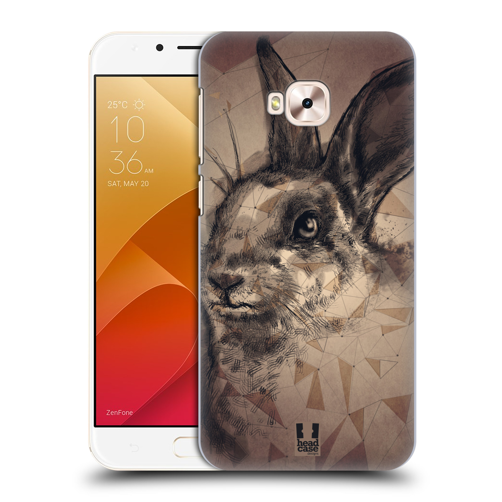 HEAD CASE plastový obal na mobil Asus Zenfone 4 Selfie Pro ZD552KL vzor Skica zvíře kreslené zajíc