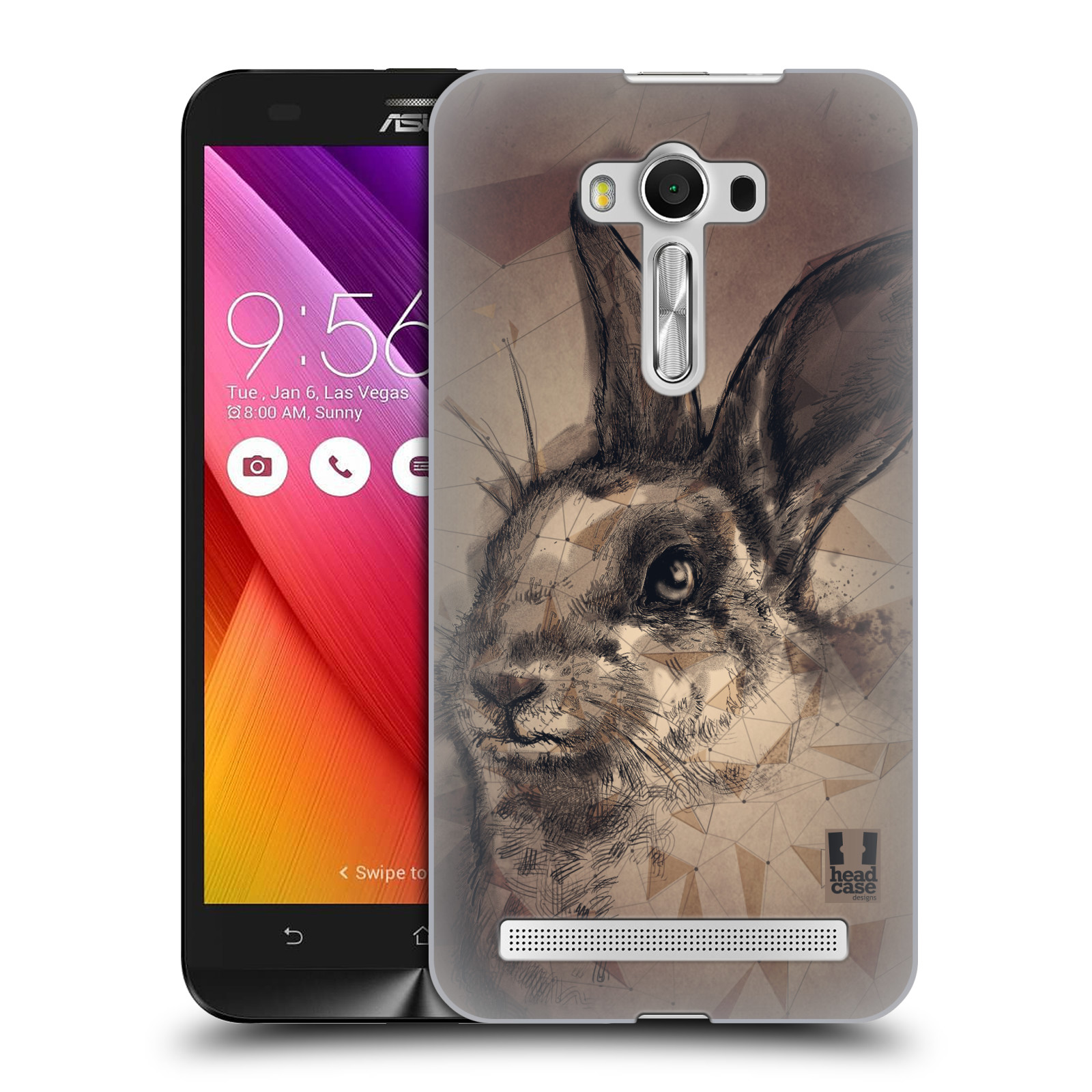 HEAD CASE plastový obal na mobil Asus Zenfone 2 LASER (5,5 displej ZE550KL) vzor Skica zvíře kreslené zajíc