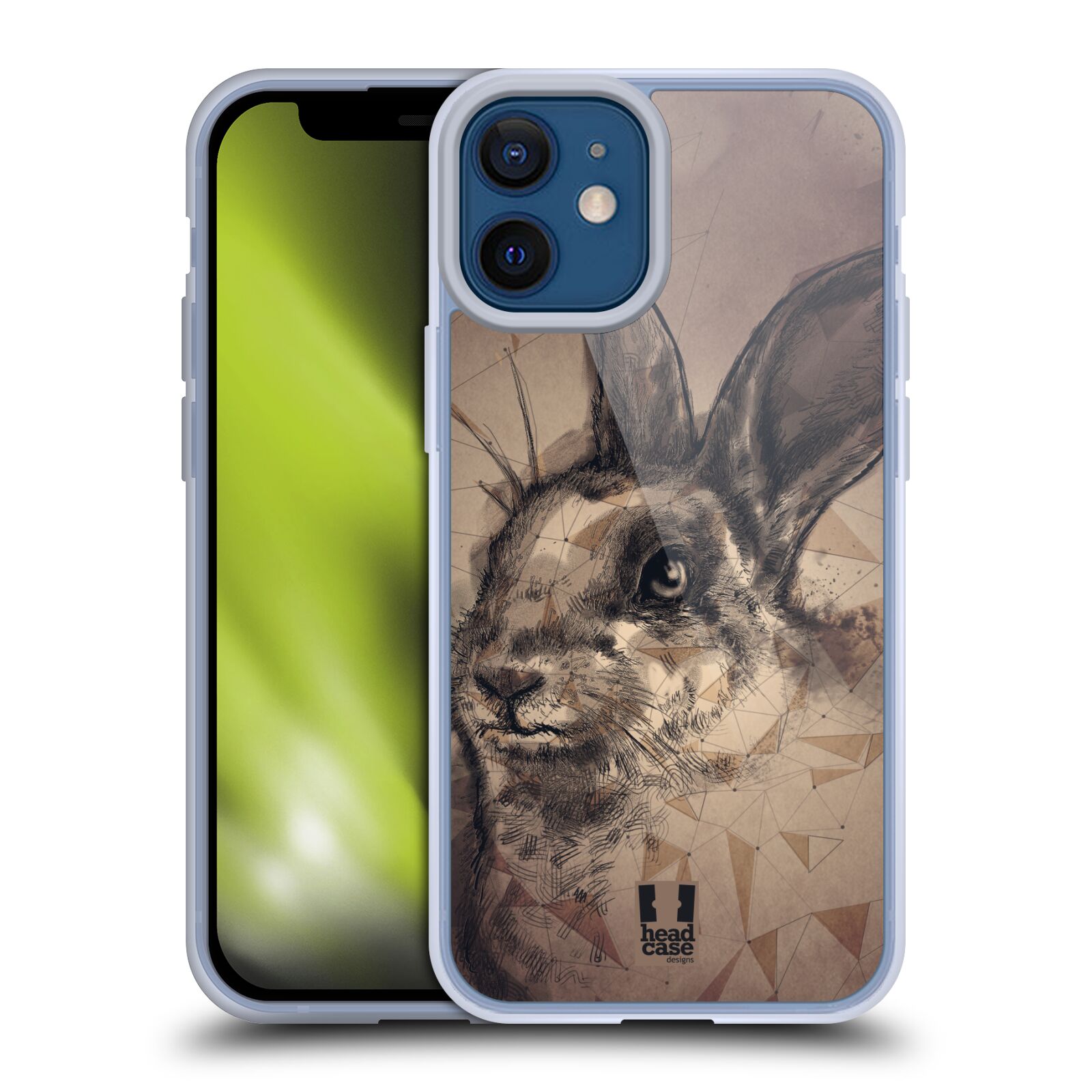Plastový obal na mobil Apple Iphone 12 MINI vzor Skica zvíře kreslené zajíc