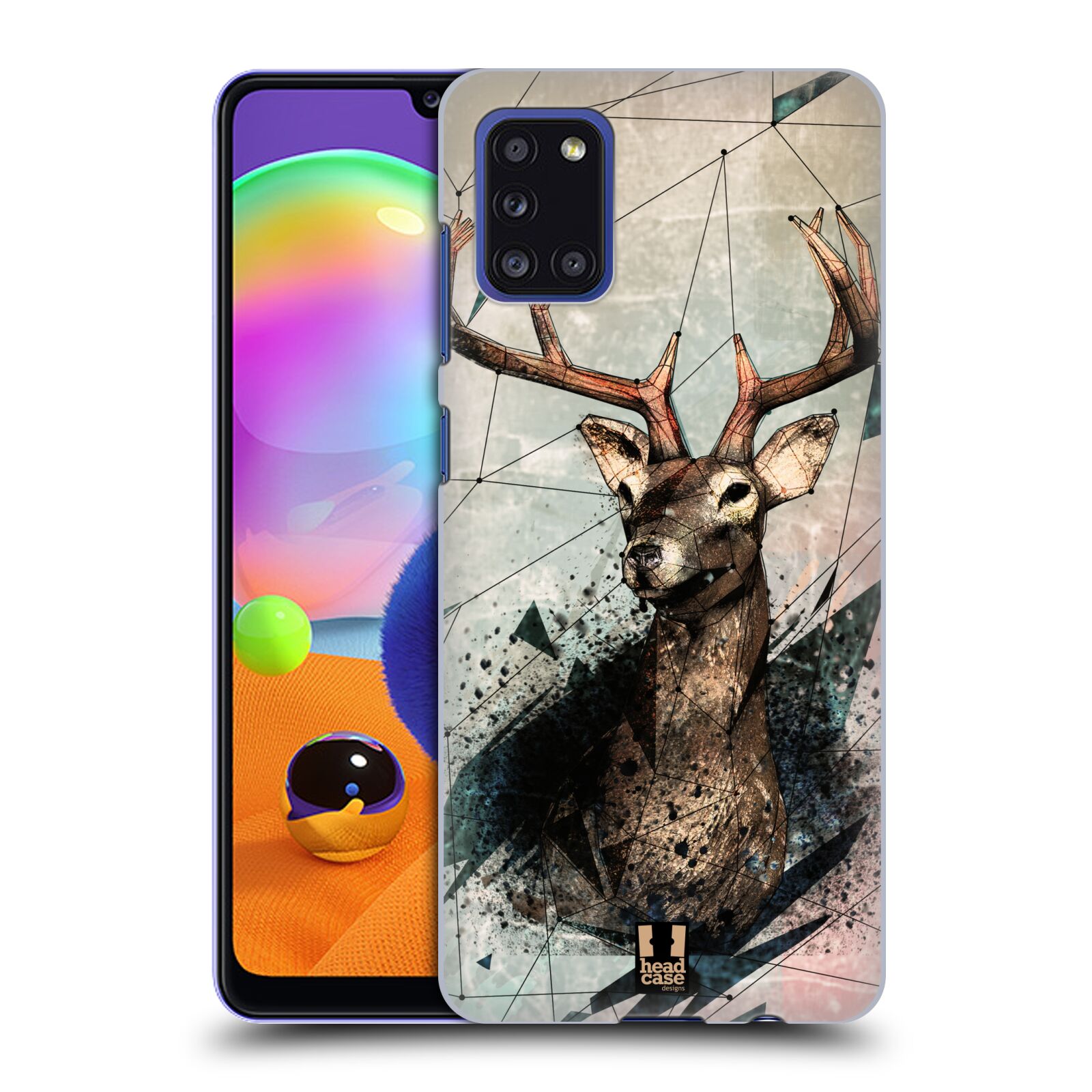 Zadní kryt na mobil Samsung Galaxy A31 vzor Skica zvíře kreslené jelen