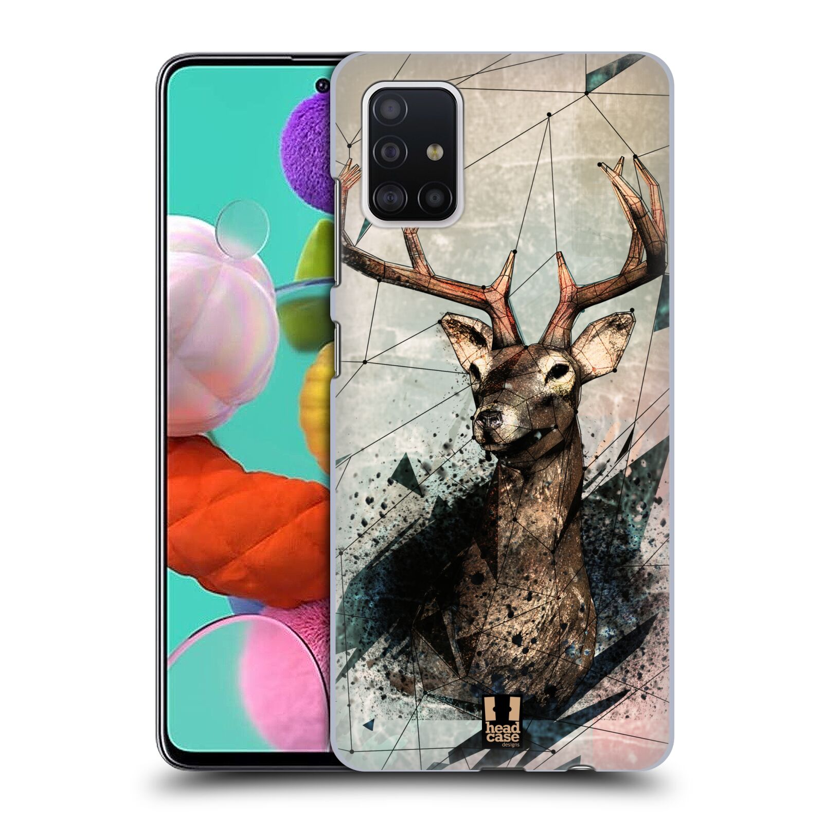 Pouzdro na mobil Samsung Galaxy A51 - HEAD CASE - vzor Skica zvíře kreslené jelen