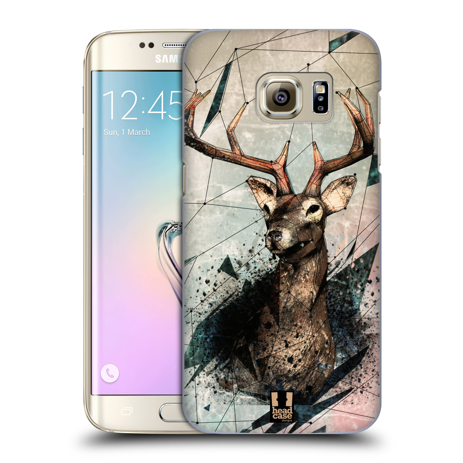 HEAD CASE plastový obal na mobil SAMSUNG GALAXY S7 EDGE vzor Skica zvíře kreslené jelen