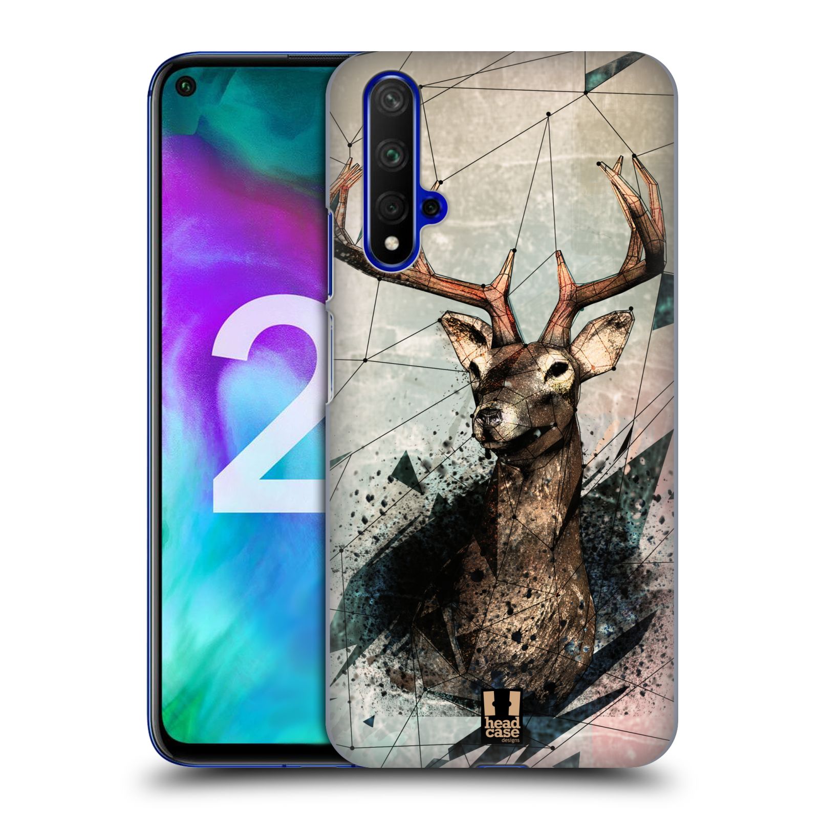 Pouzdro na mobil Honor 20 - HEAD CASE - vzor Skica zvíře kreslené jelen