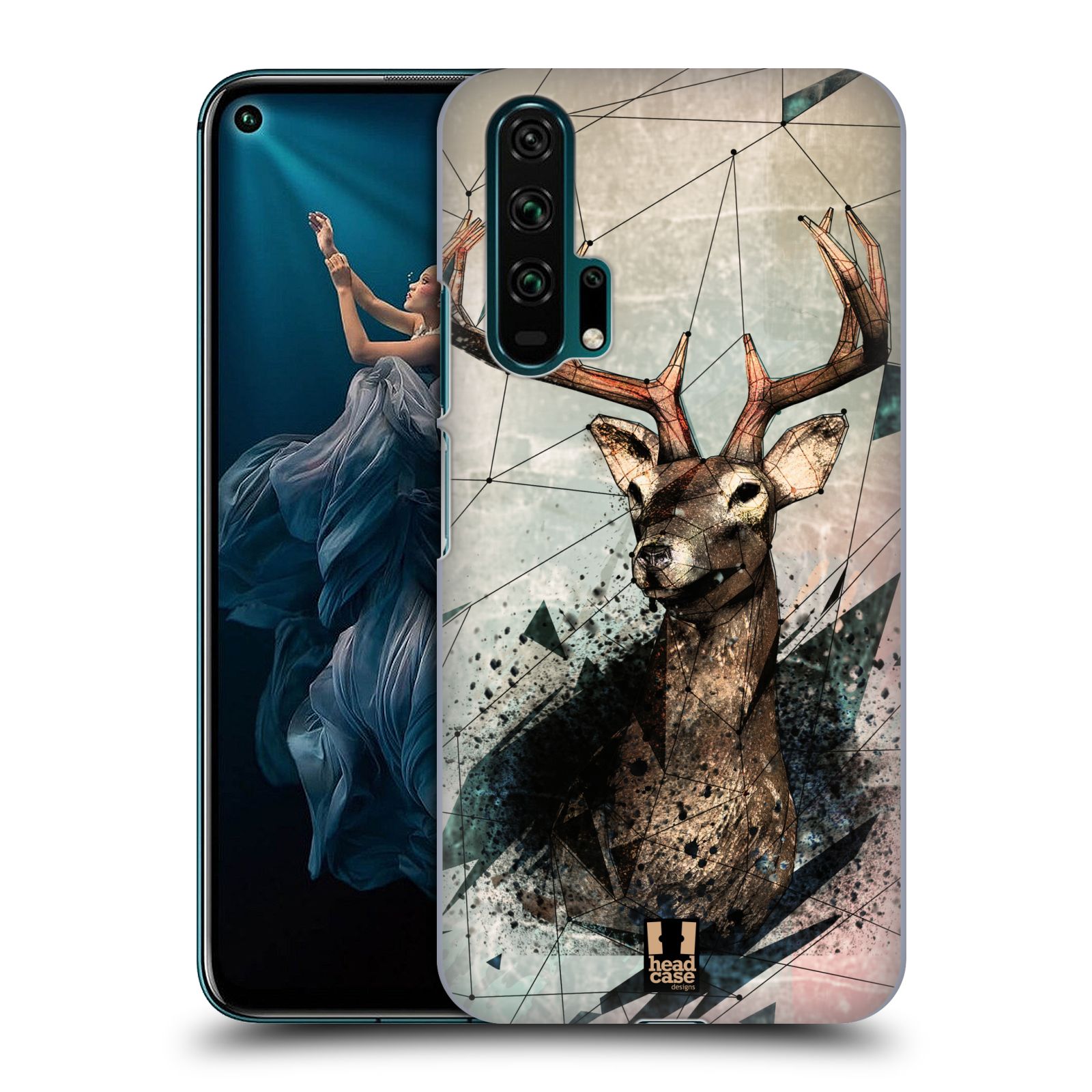 Pouzdro na mobil Honor 20 PRO - HEAD CASE - vzor Skica zvíře kreslené jelen