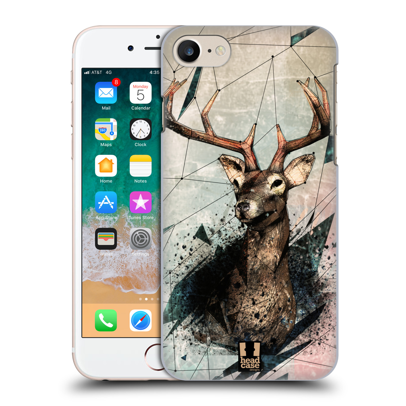 Plastové pouzdro pro mobil Apple Iphone 7/8/SE 2020 vzor Skica zvíře kreslené jelen