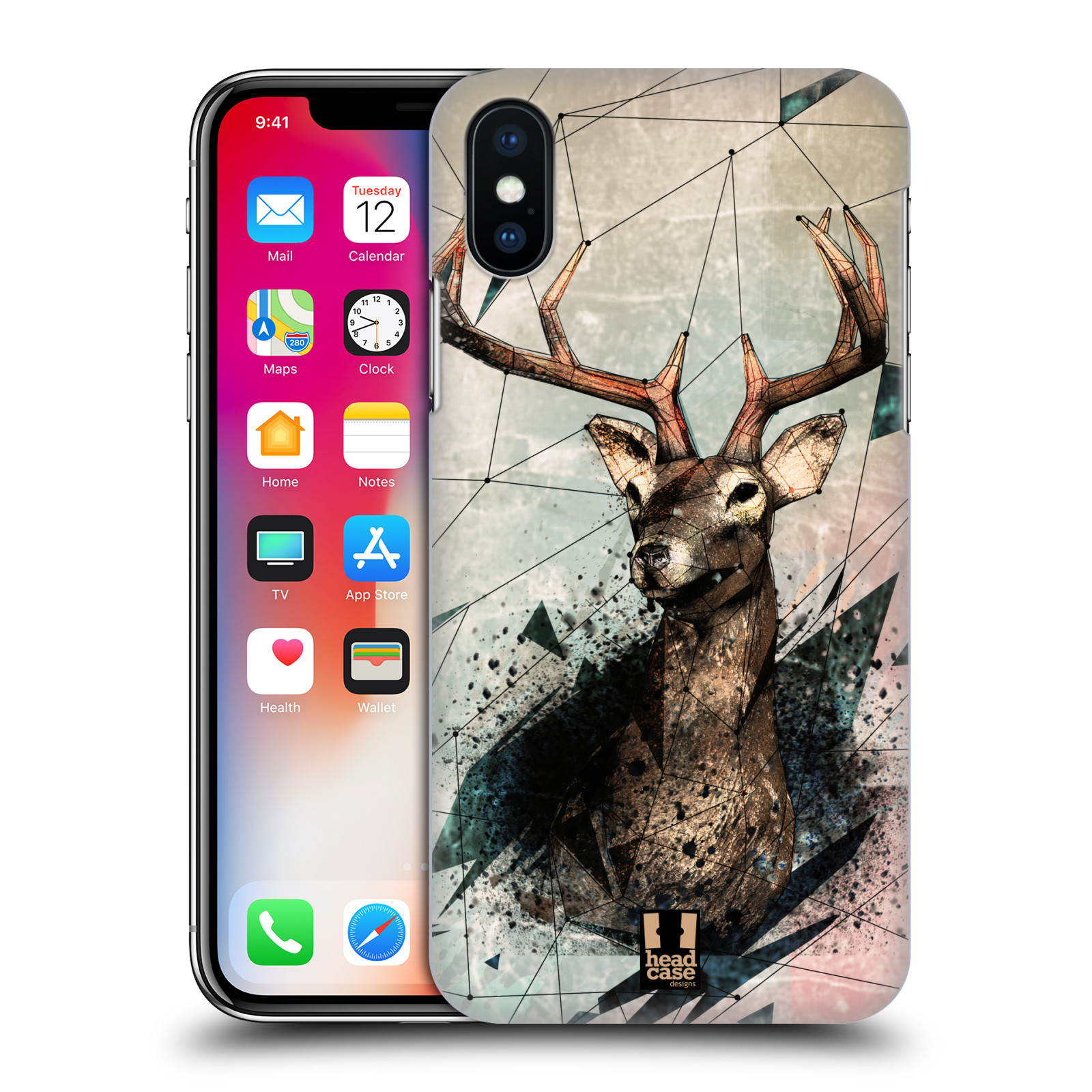 HEAD CASE plastový obal na mobil Apple Iphone X / XS vzor Skica zvíře kreslené jelen