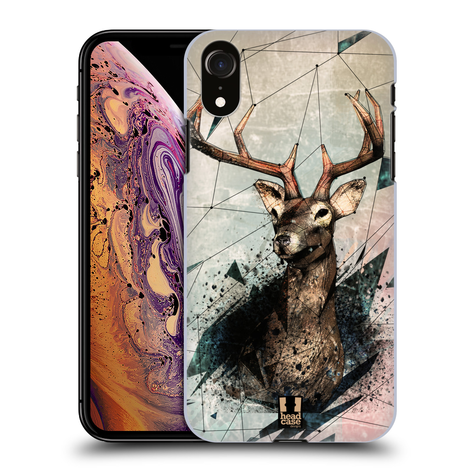 HEAD CASE plastový obal na mobil Apple Iphone XR vzor Skica zvíře kreslené jelen
