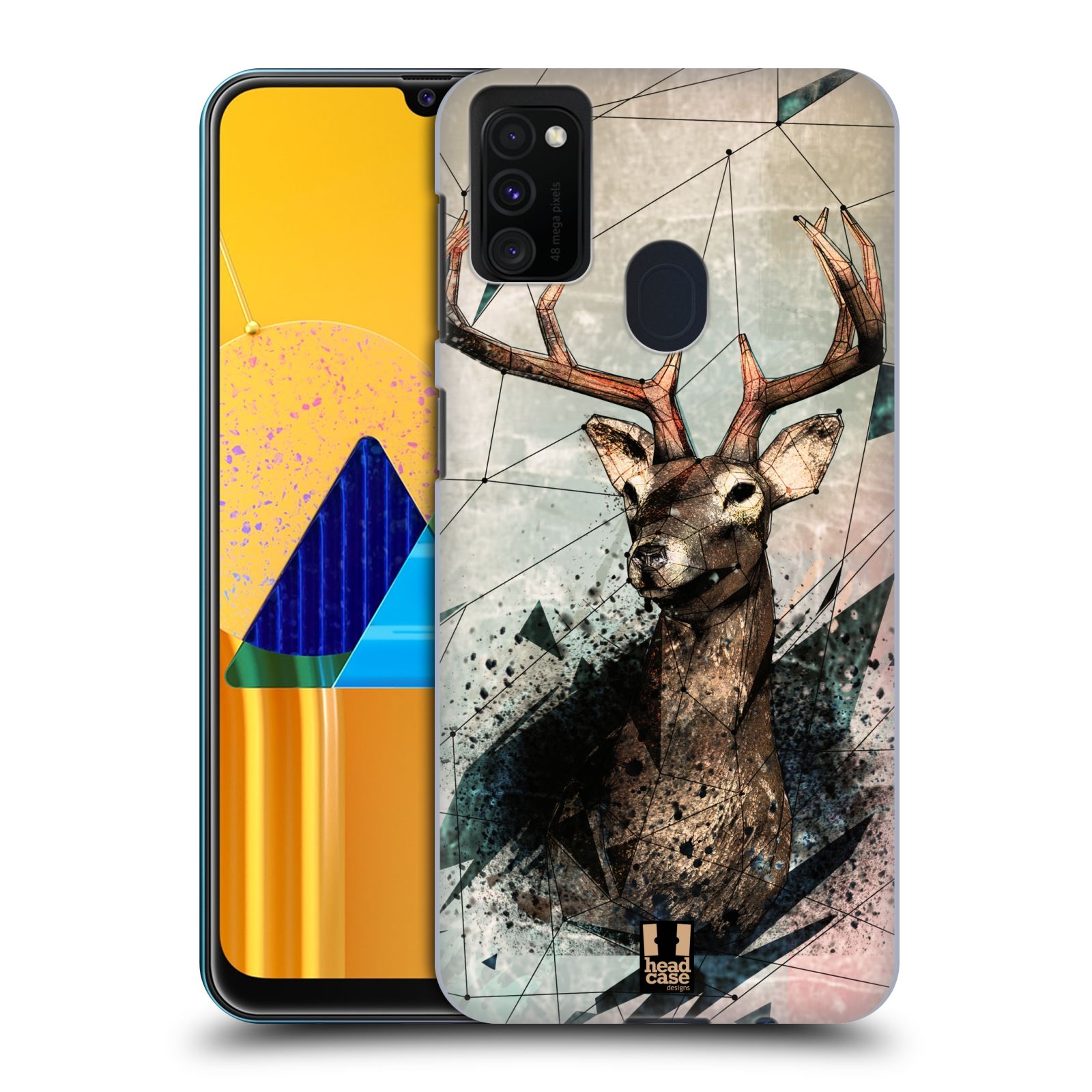 Zadní kryt na mobil Samsung Galaxy M21 vzor Skica zvíře kreslené jelen