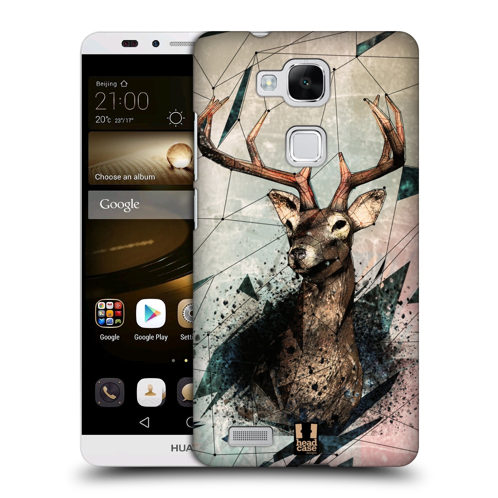 HEAD CASE plastový obal na mobil Huawei Mate 7 vzor Skica zvíře kreslené jelen