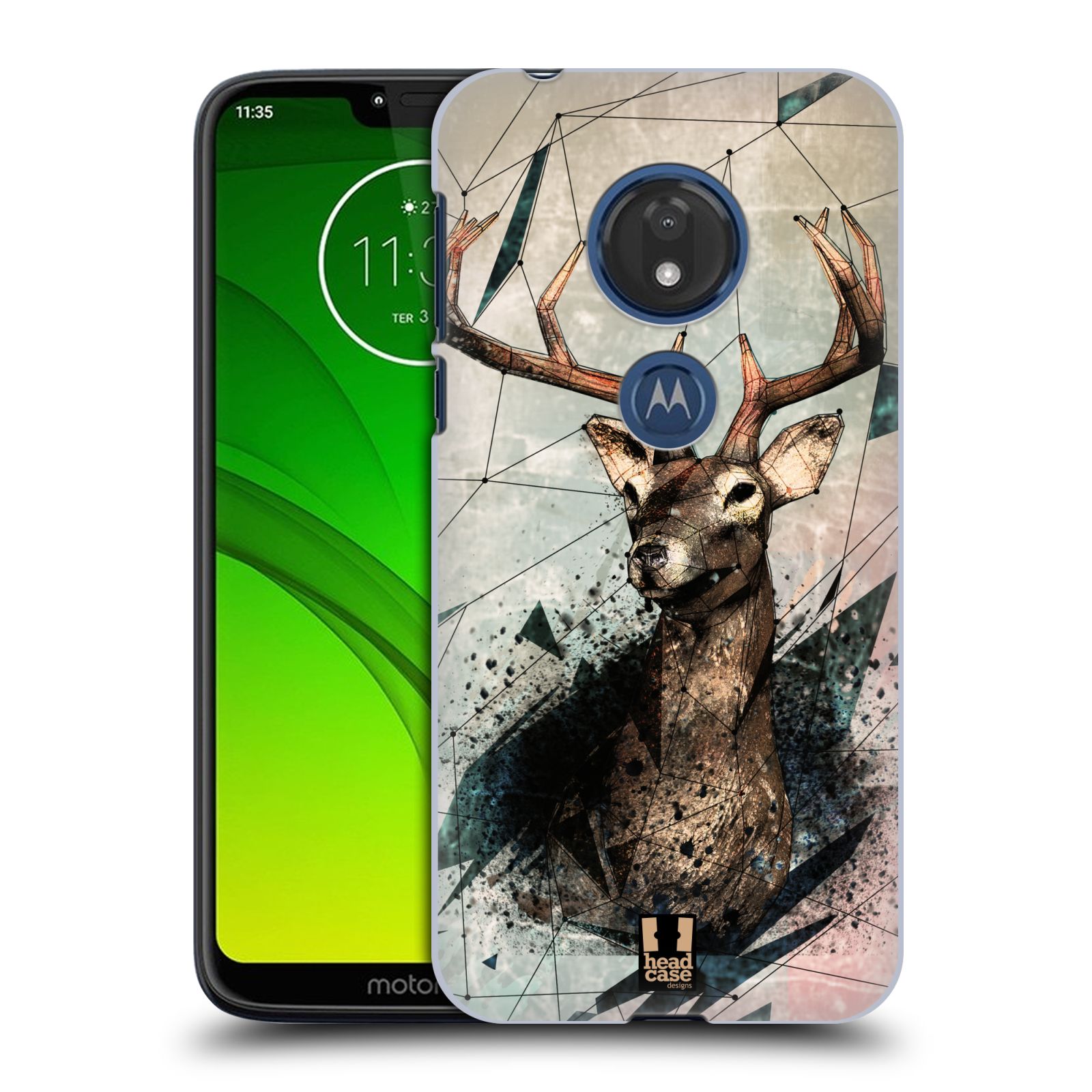 Pouzdro na mobil Motorola Moto G7 Play vzor Skica zvíře kreslené jelen