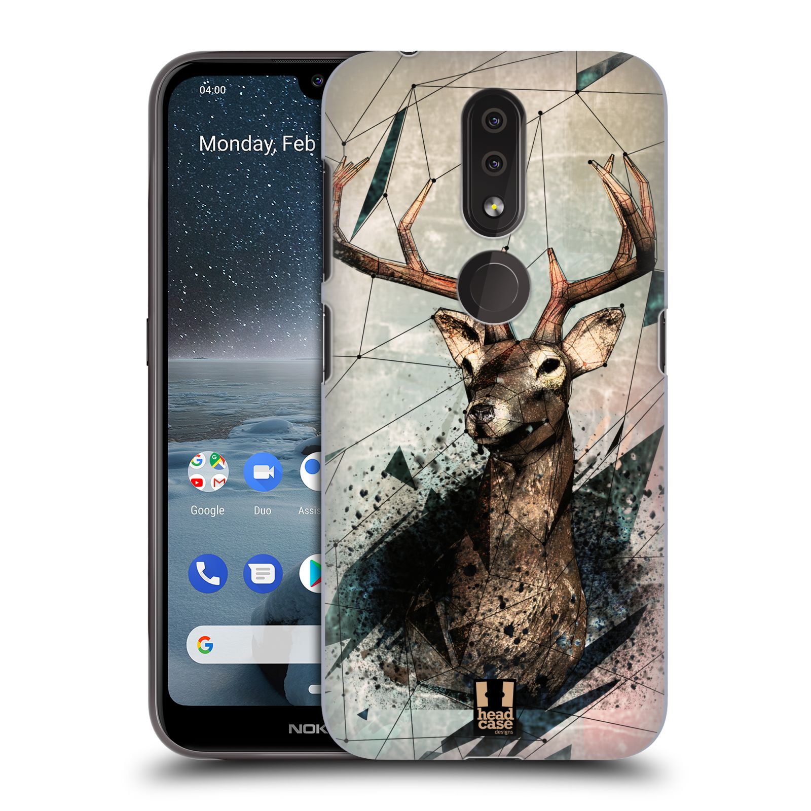Pouzdro na mobil Nokia 4.2 - HEAD CASE - vzor Skica zvíře kreslené jelen