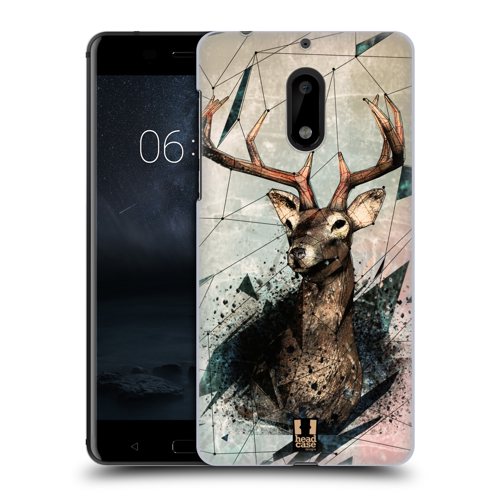 HEAD CASE plastový obal na mobil Nokia 6 vzor Skica zvíře kreslené jelen