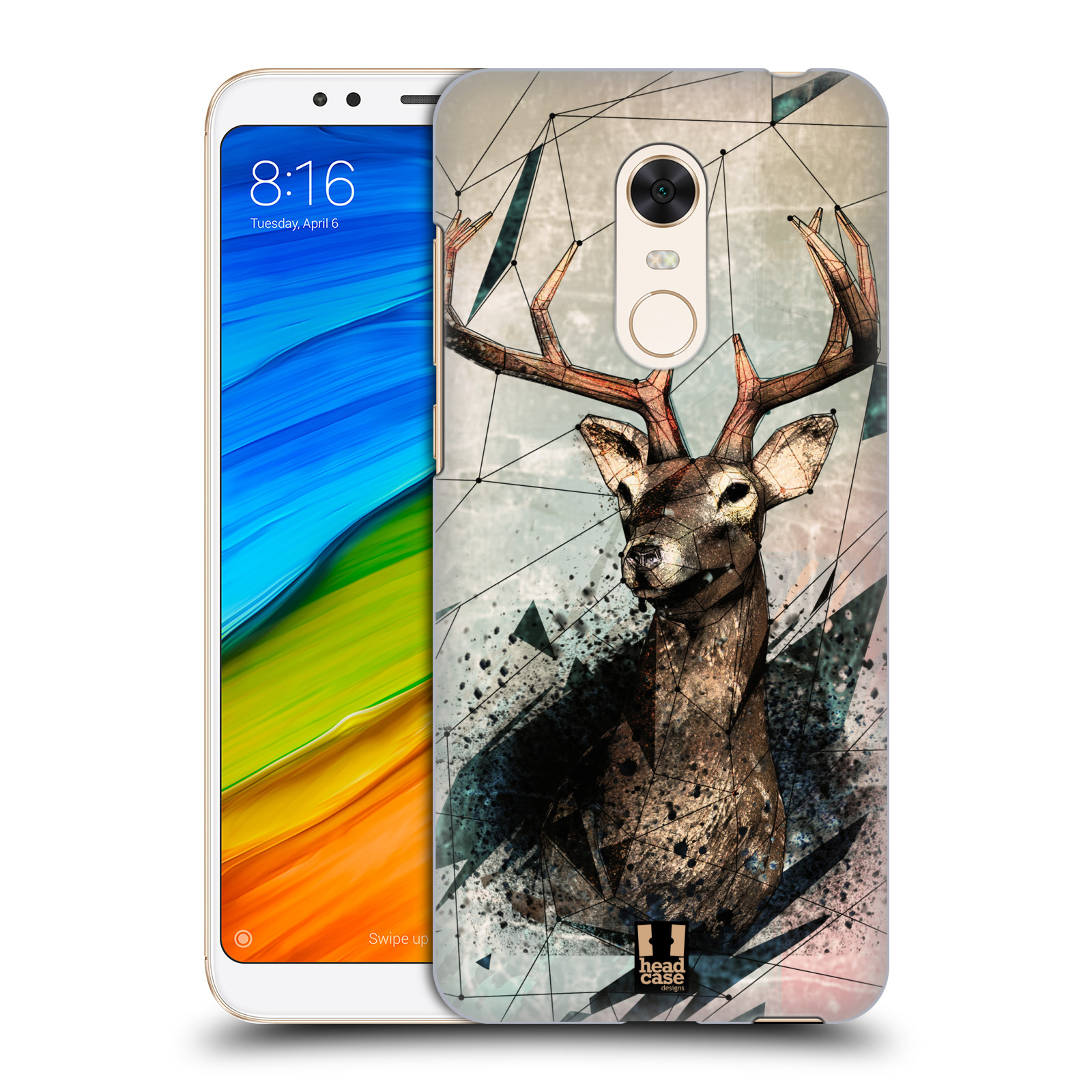 HEAD CASE plastový obal na mobil Xiaomi Redmi 5 PLUS vzor Skica zvíře kreslené jelen