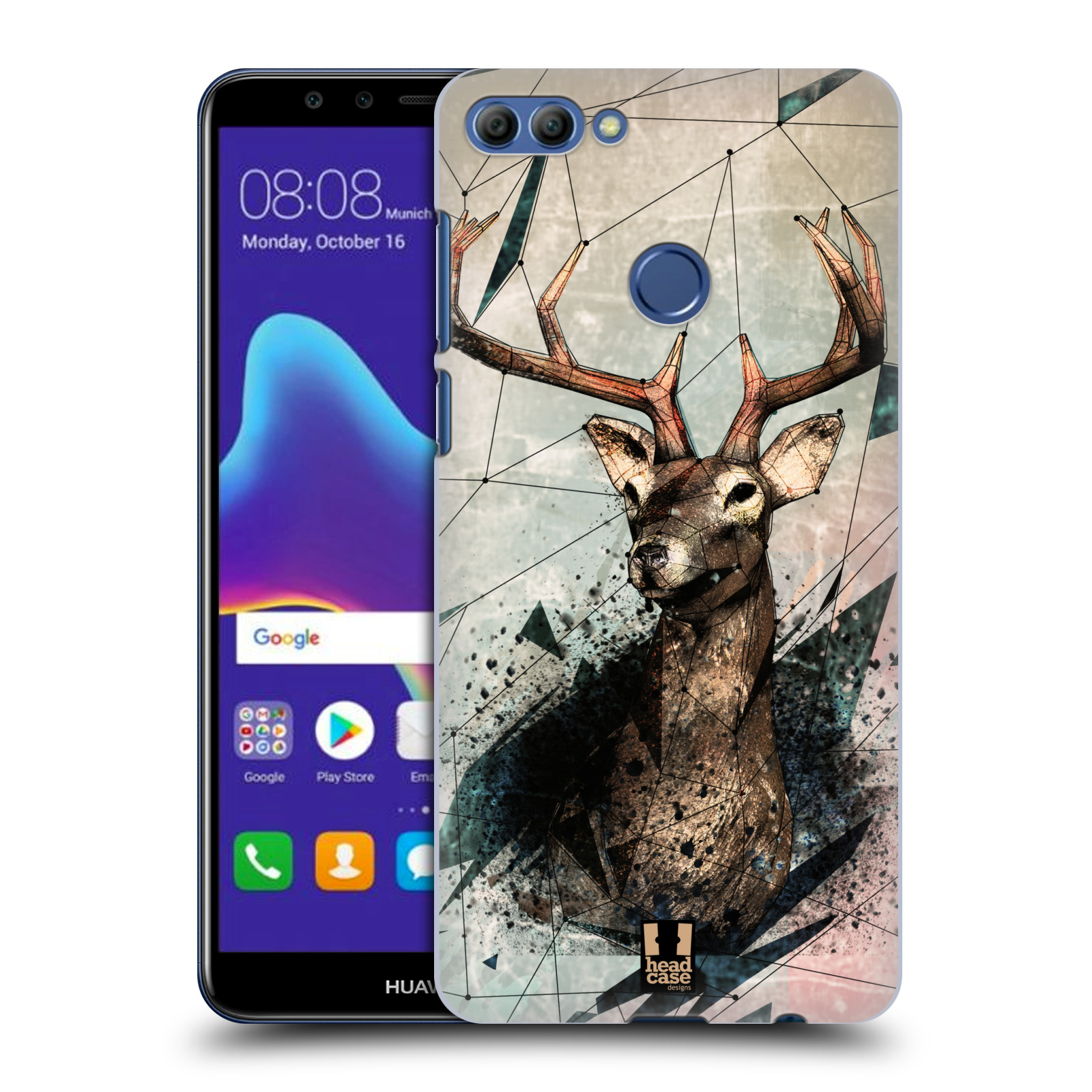 HEAD CASE plastový obal na mobil Huawei Y9 2018 vzor Skica zvíře kreslené jelen