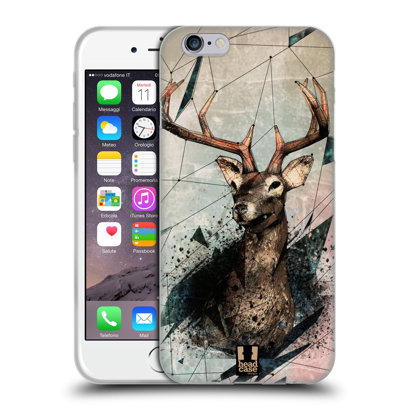 HEAD CASE silikonový obal na mobil Apple Iphone 6/6S vzor Skica zvíře kreslené jelen