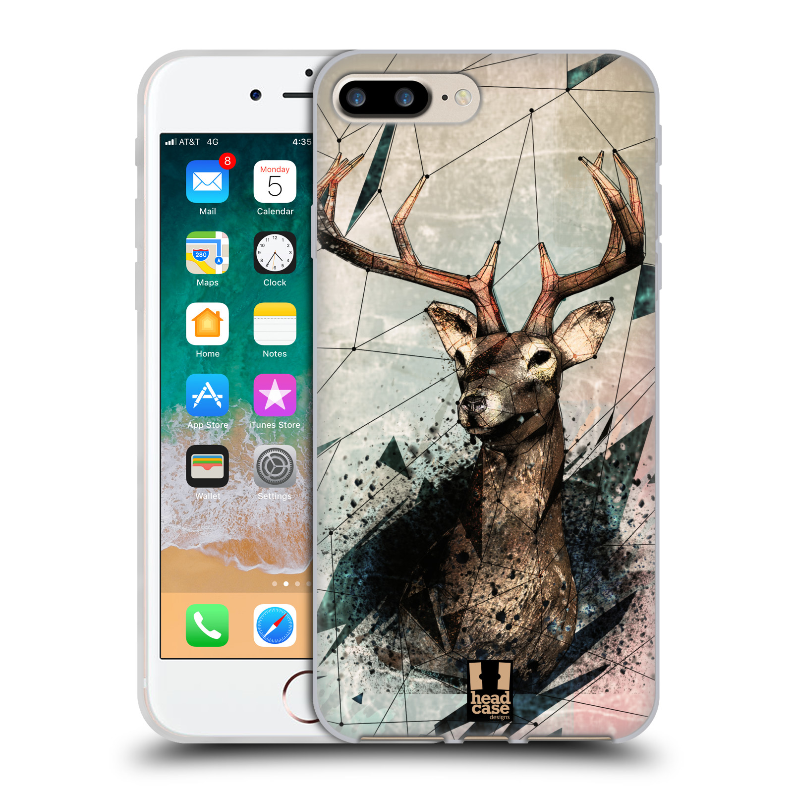 HEAD CASE silikonový obal na mobil Apple Iphone 7 PLUS vzor Skica zvíře kreslené jelen