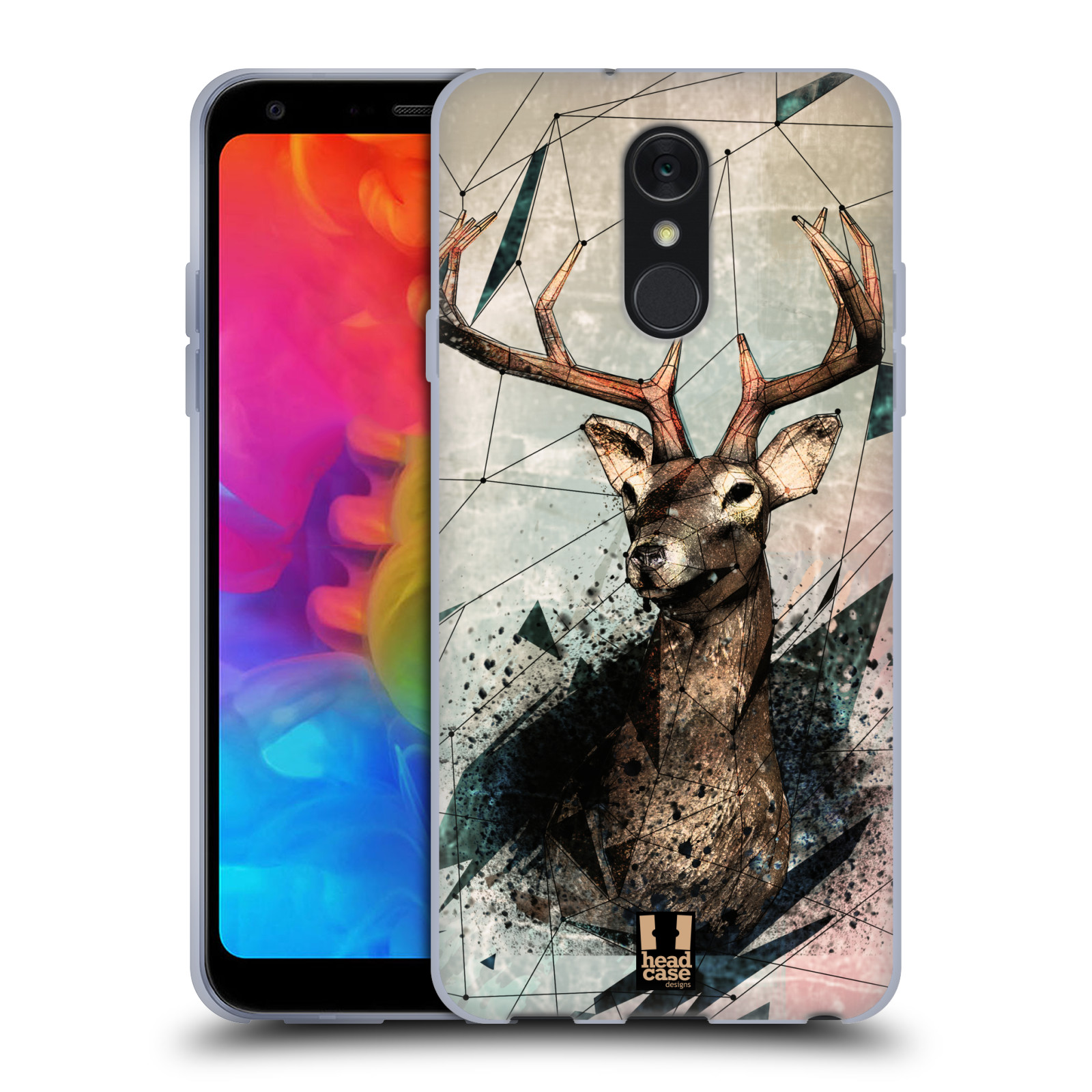 Pouzdro na mobil LG Q7 - HEAD CASE - Skica zvíře kreslené jelen