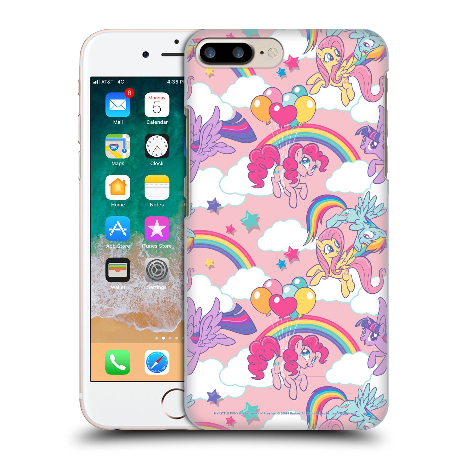Zadní obal pro mobil Apple Iphone 7+ /  8+ - HEAD CASE - My Little Pony - růžová