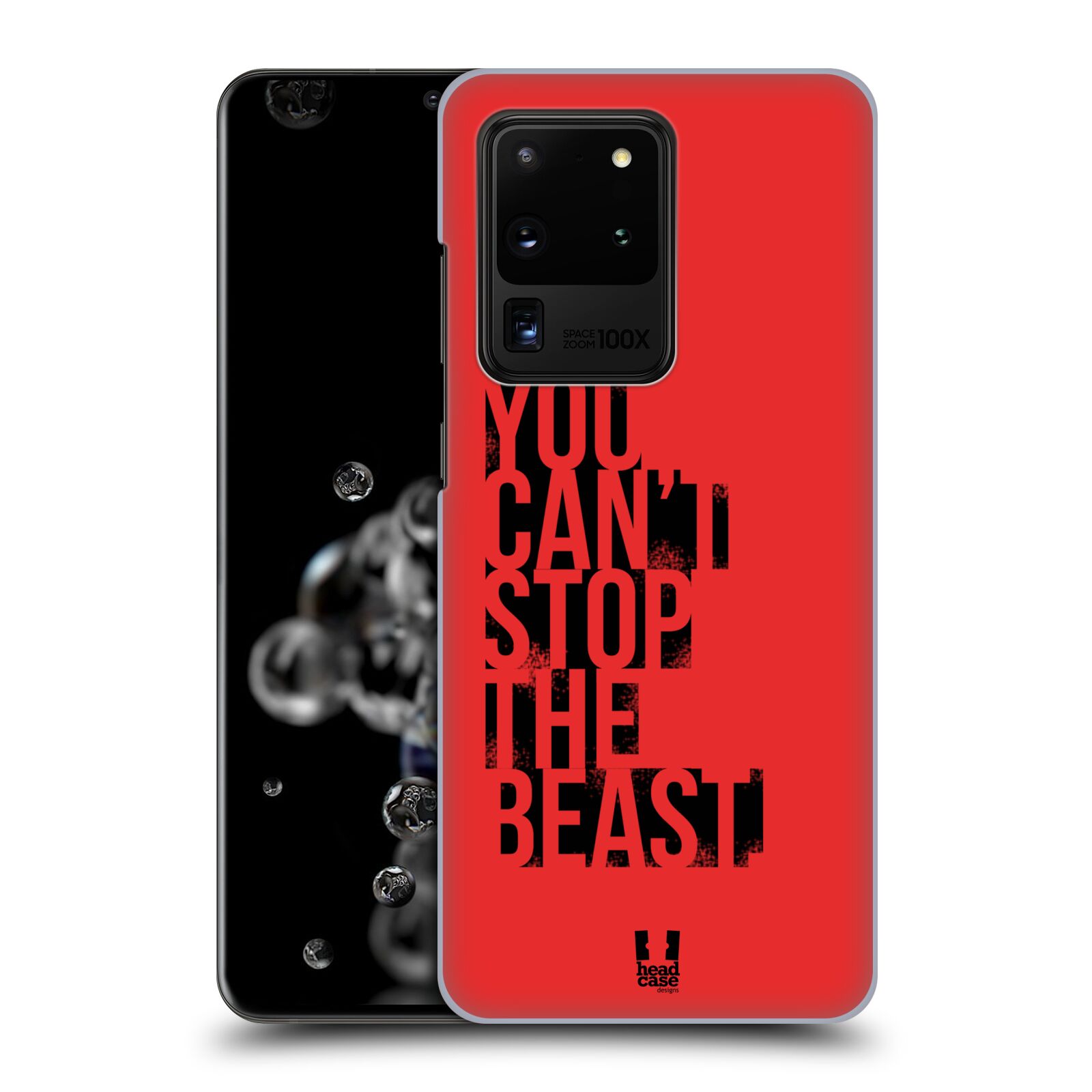 Pouzdro na mobil Samsung Galaxy S20 Ultra  HEAD CASE - Sportovní tématika Beast mode červená