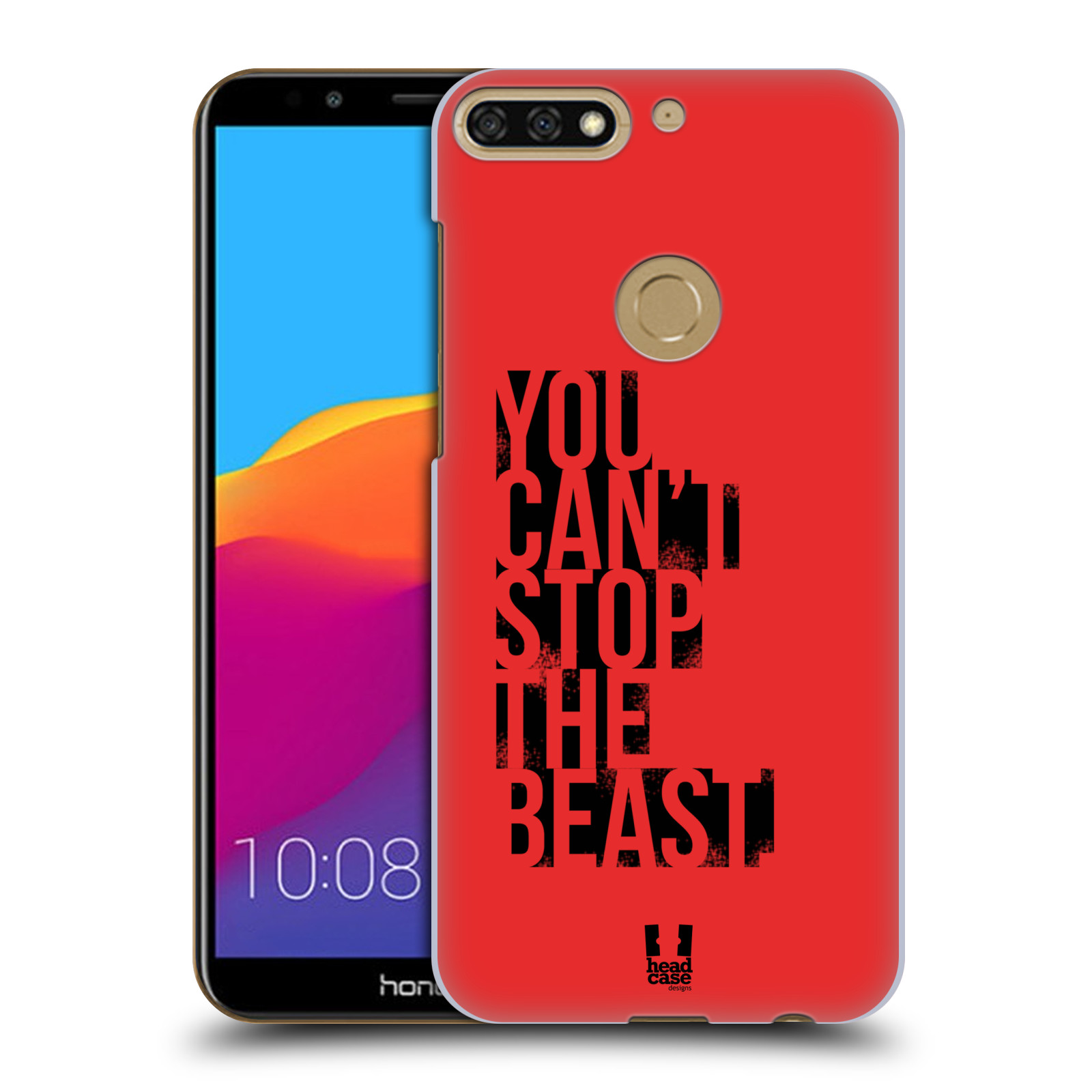 HEAD CASE plastový obal na mobil Honor 7c Sportovní tématika Beast mode červená