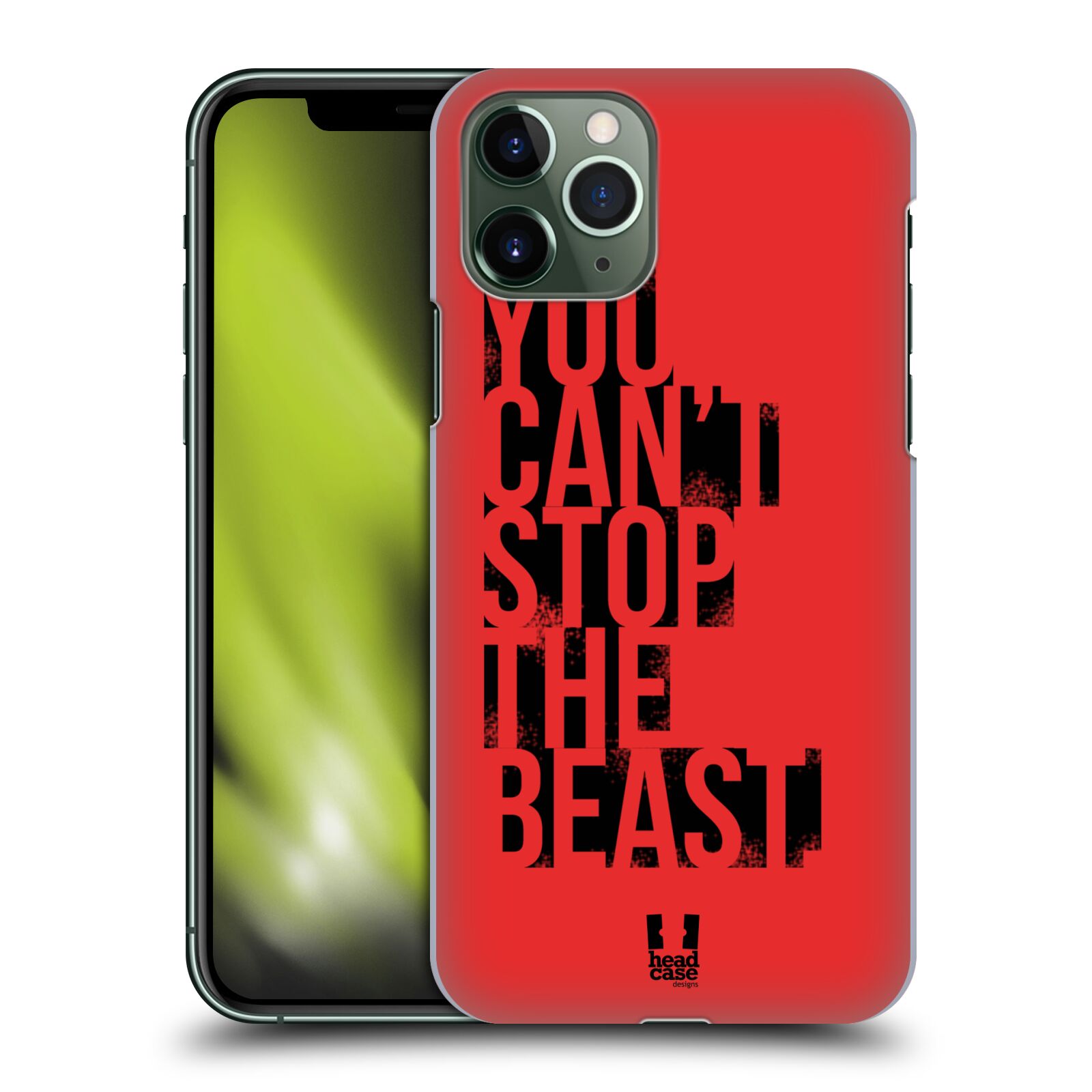 Pouzdro na mobil Apple Iphone 11 PRO - HEAD CASE - Sportovní tématika Beast mode červená