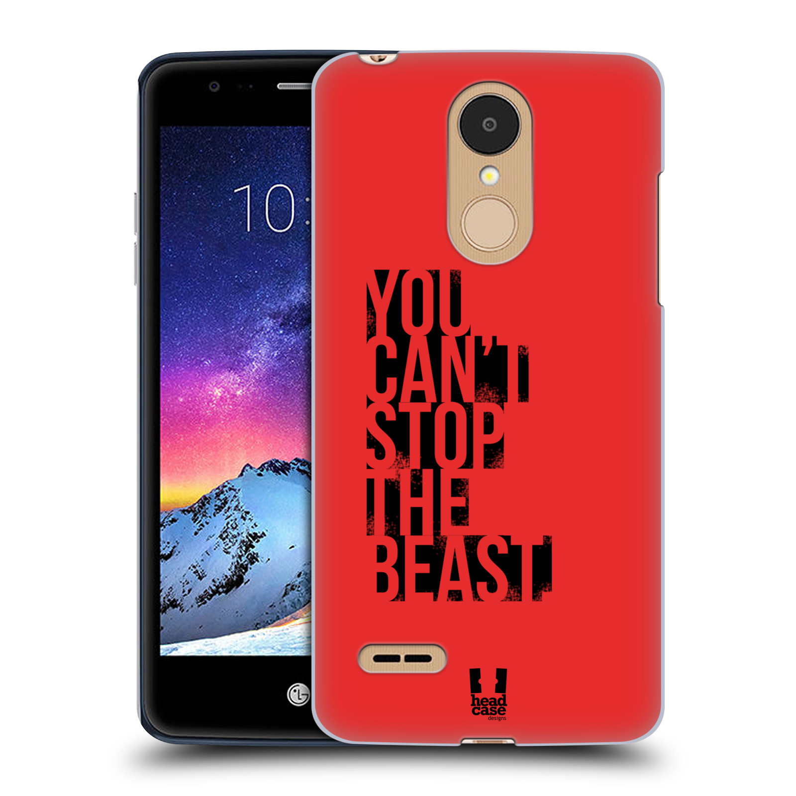 HEAD CASE plastový obal na mobil LG K9 / K8 2018 Sportovní tématika Beast mode červená