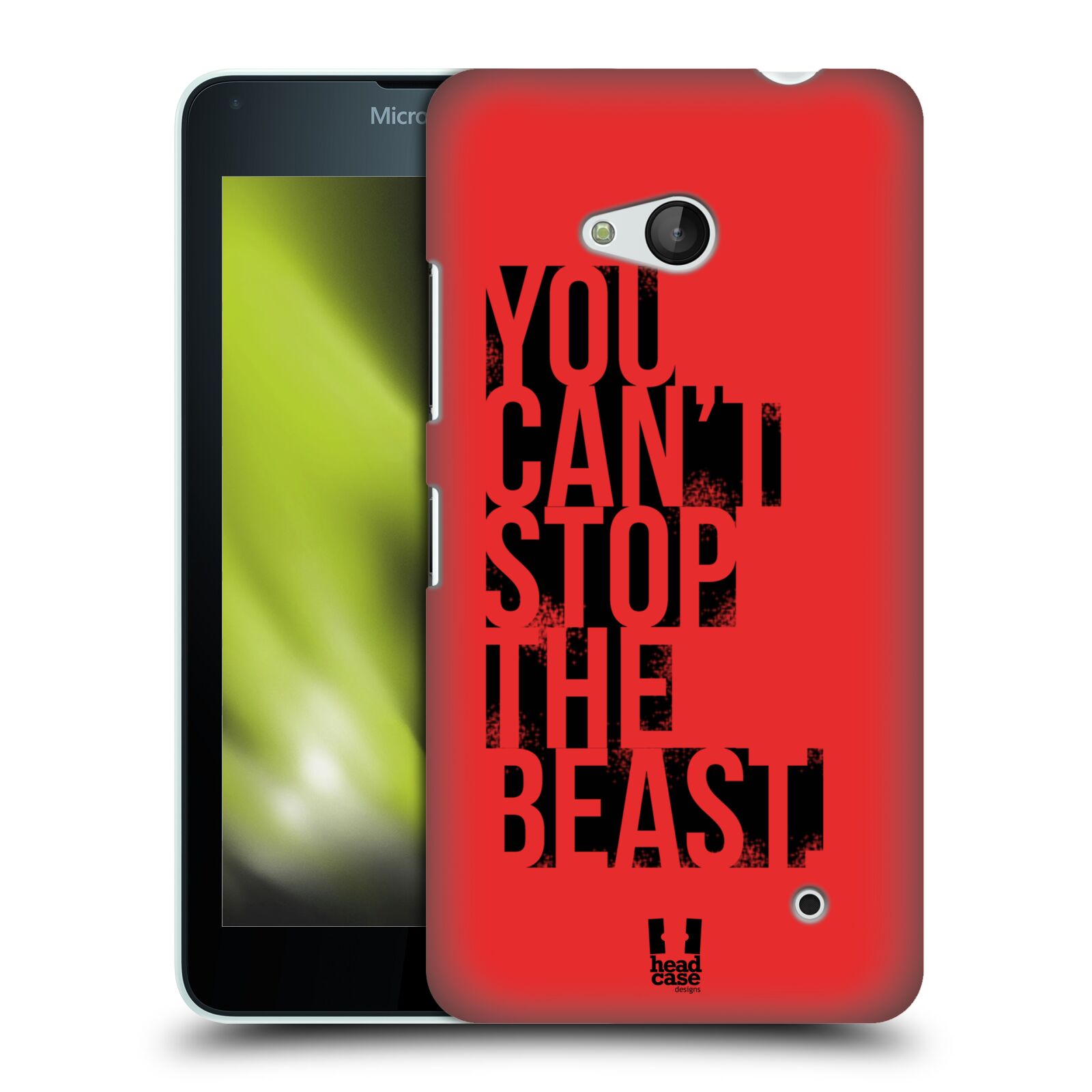 HEAD CASE plastový obal na mobil Nokia Lumia 640 Sportovní tématika Beast mode červená