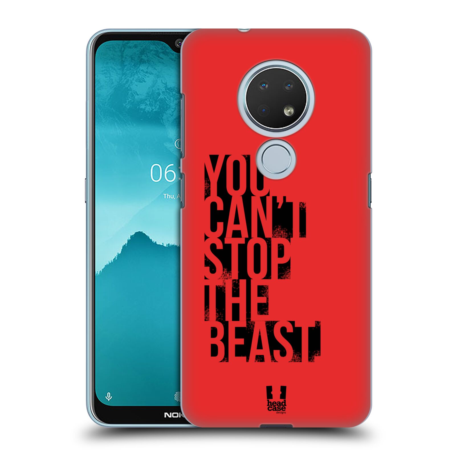 Pouzdro na mobil Nokia 6.2 - HEAD CASE - Sportovní tématika Beast mode červená