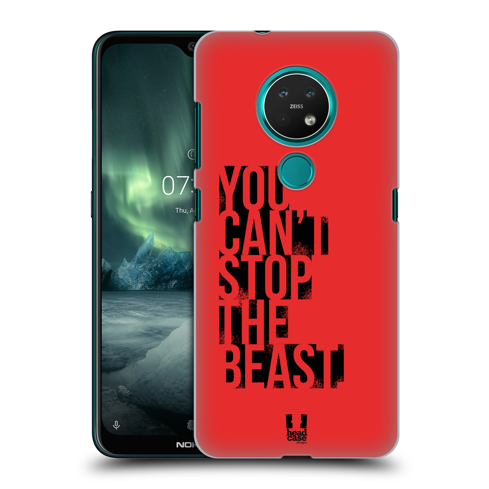 Pouzdro na mobil NOKIA 7.2 - HEAD CASE - Sportovní tématika Beast mode červená