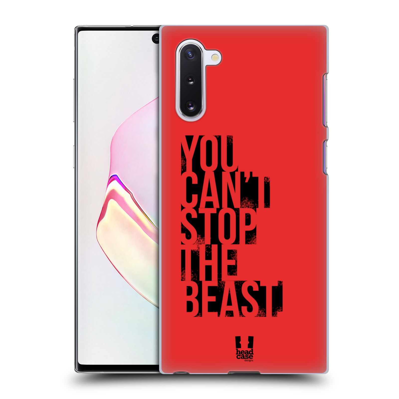 Pouzdro na mobil Samsung Galaxy Note 10 - HEAD CASE - Sportovní tématika Beast mode červená