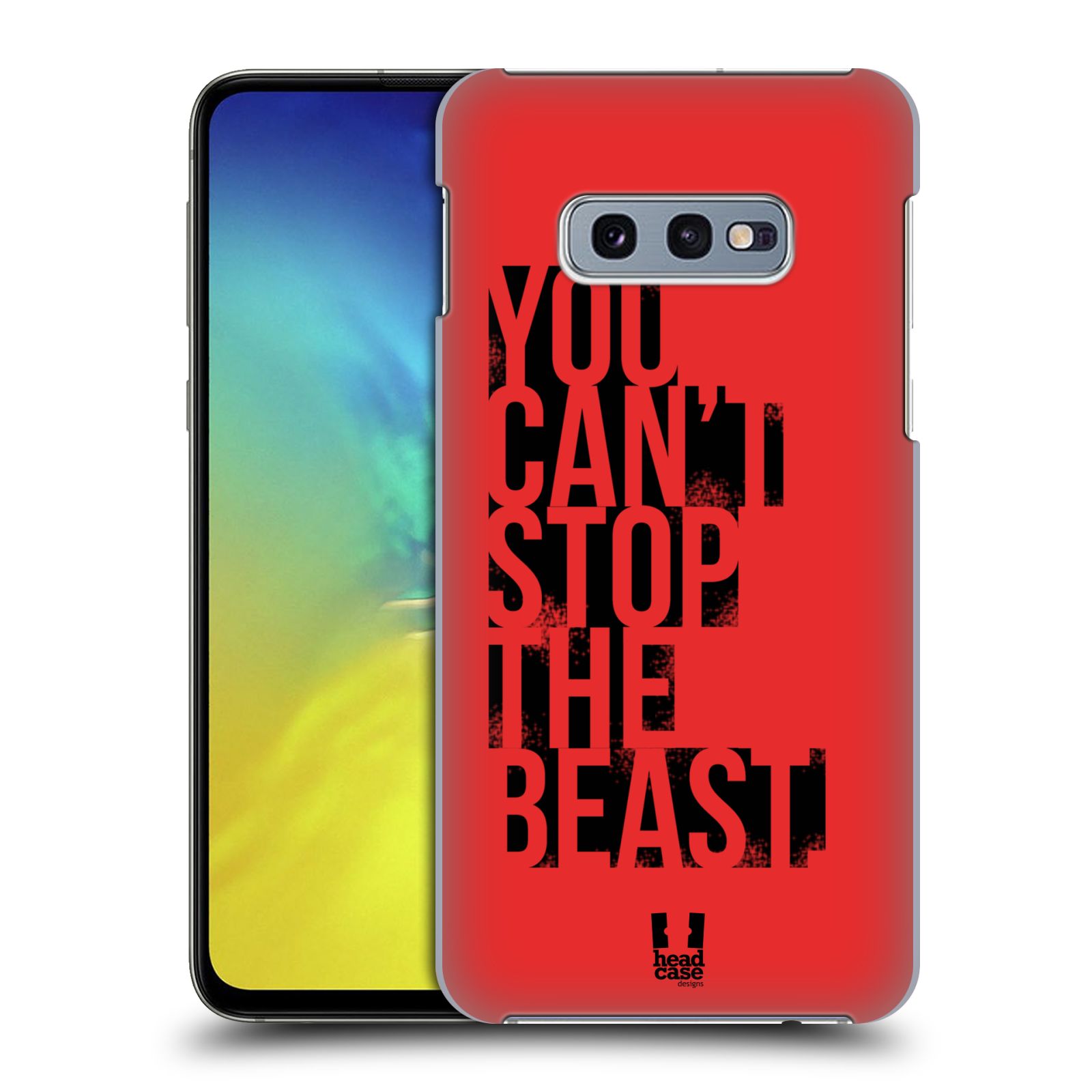 Pouzdro na mobil Samsung Galaxy S10e - HEAD CASE - Sportovní tématika Beast mode červená