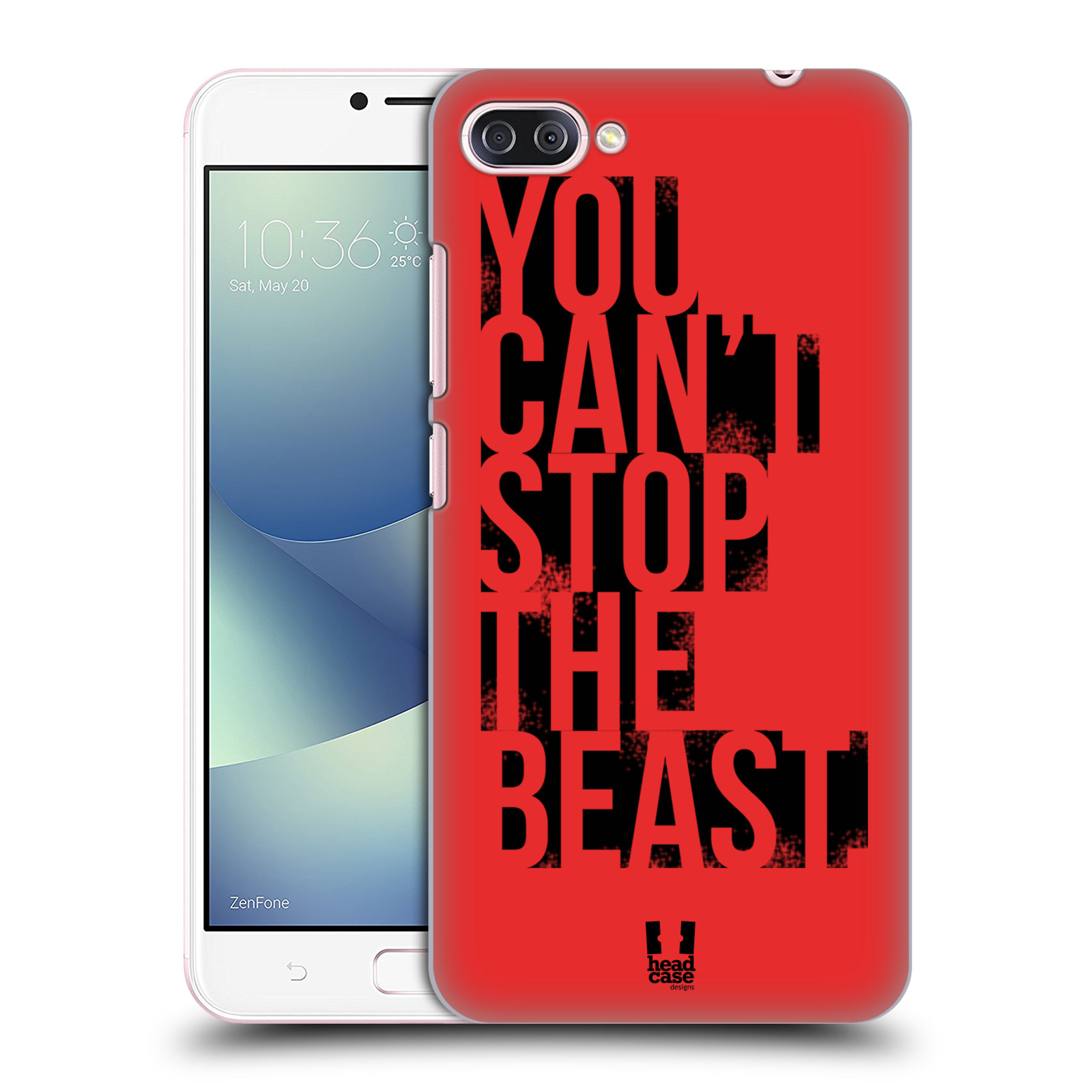 HEAD CASE plastový obal na mobil Asus Zenfone 4 MAX ZC554KL Sportovní tématika Beast mode červená