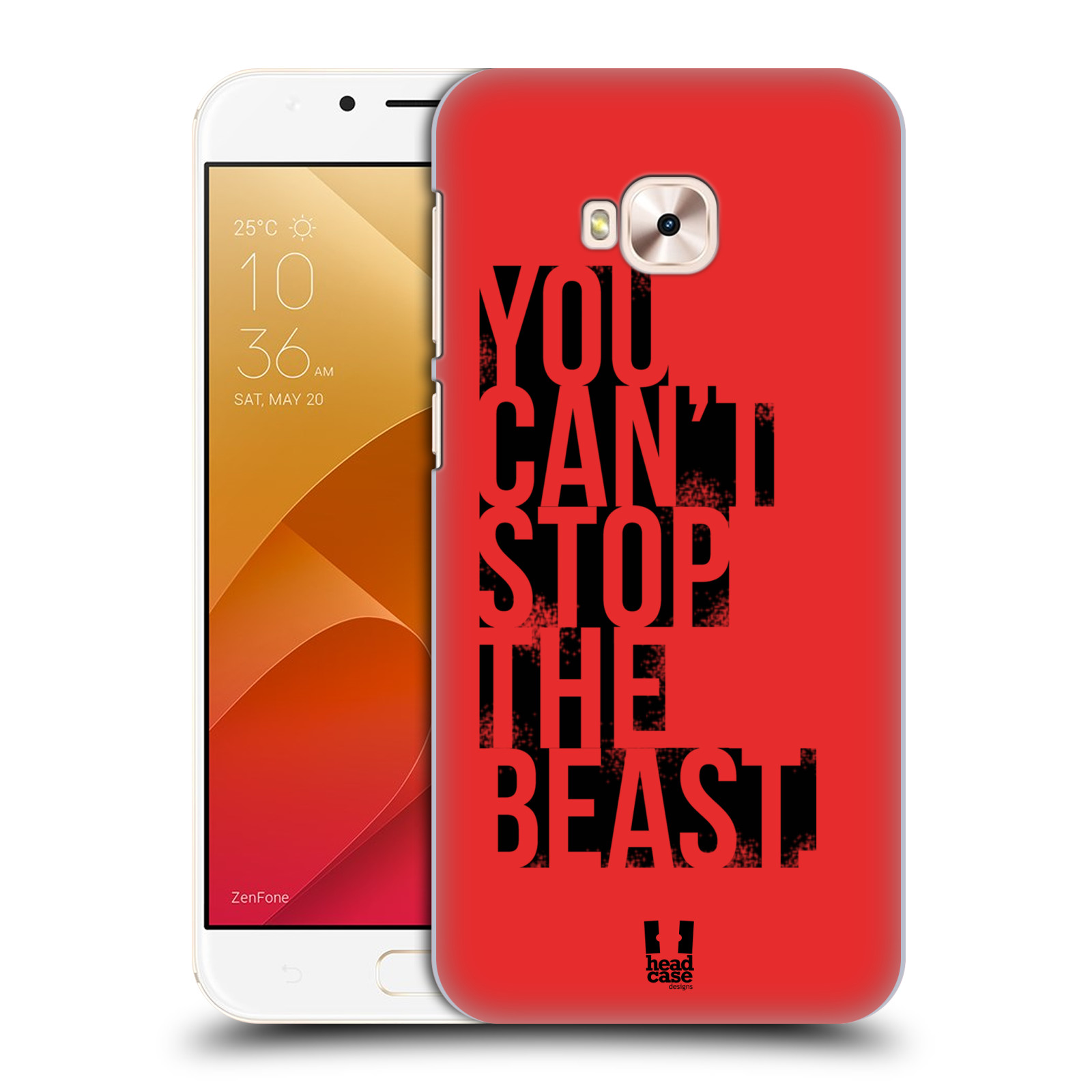 HEAD CASE plastový obal na mobil Asus Zenfone 4 Selfie Pro ZD552KL Sportovní tématika Beast mode červená