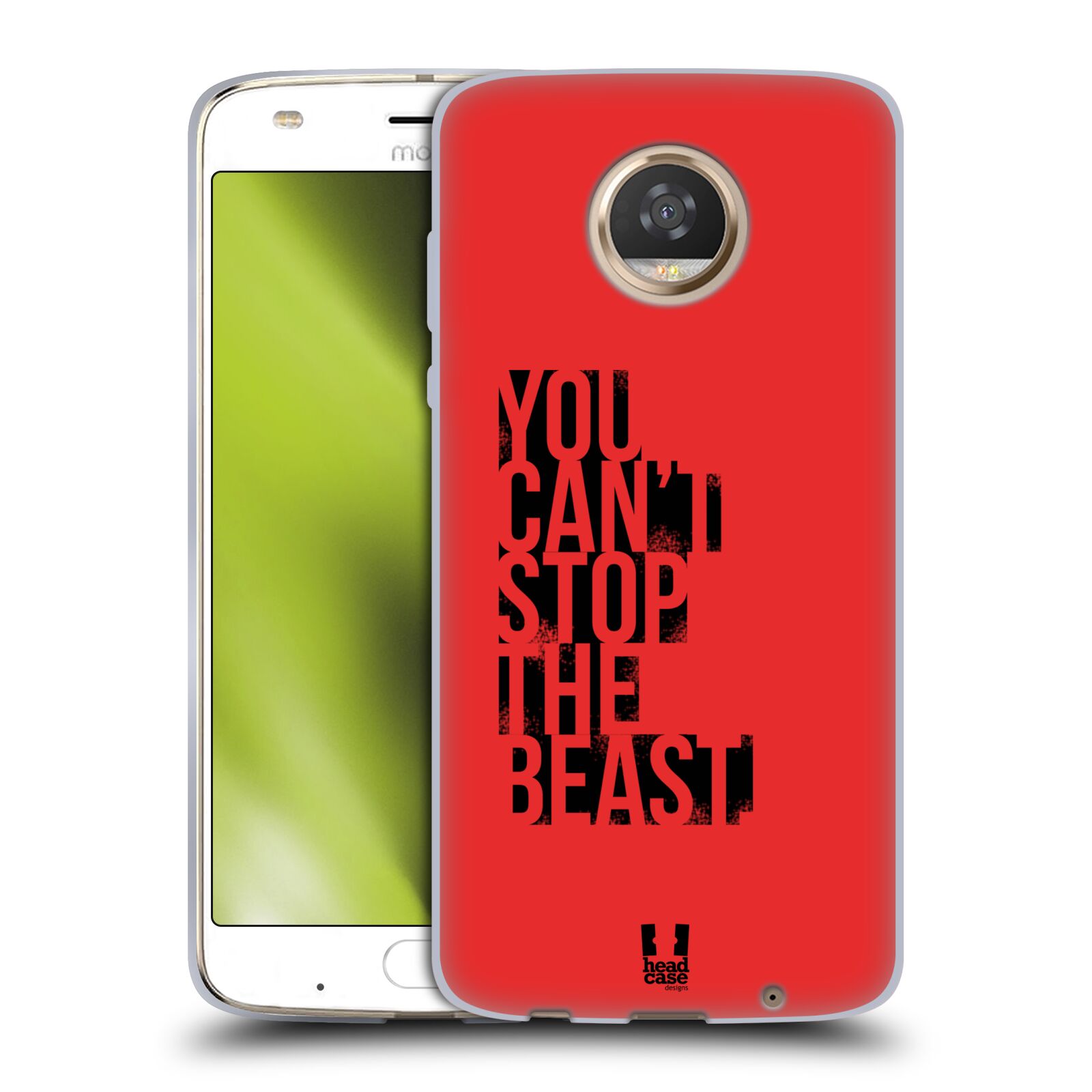 HEAD CASE silikonový obal na mobil Motorola Moto Z2 PLAY Sportovní tématika Beast mode červená