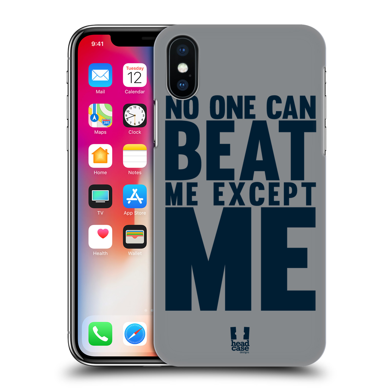 HEAD CASE plastový obal na mobil Apple Iphone X / XS Sportovní tématika síla vůle Beat ME