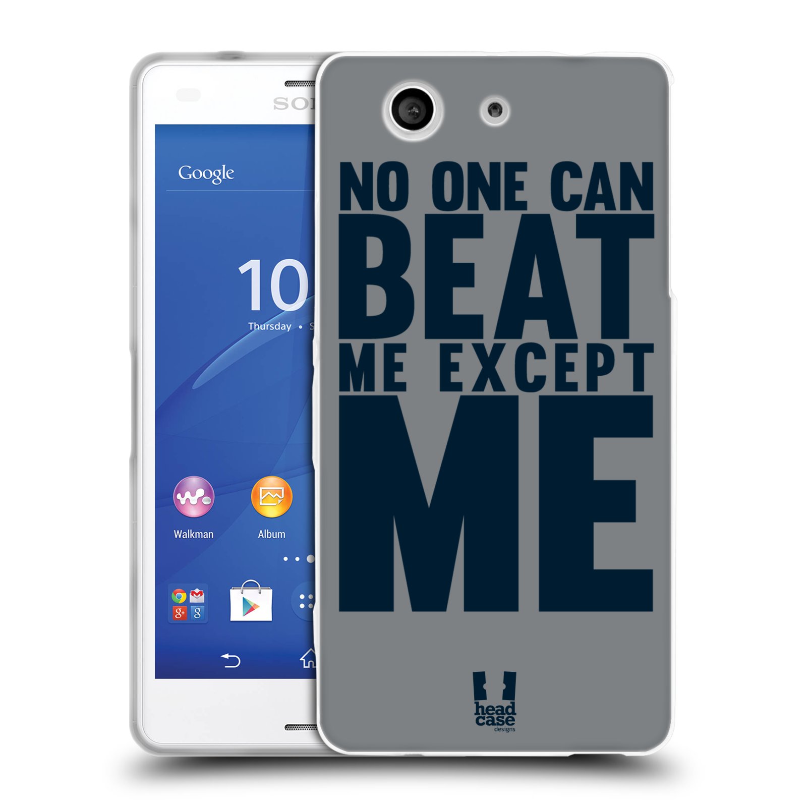 HEAD CASE silikonový obal na mobil Sony Xperia Z3 COMPACT Sportovní tématika síla vůle Beat ME