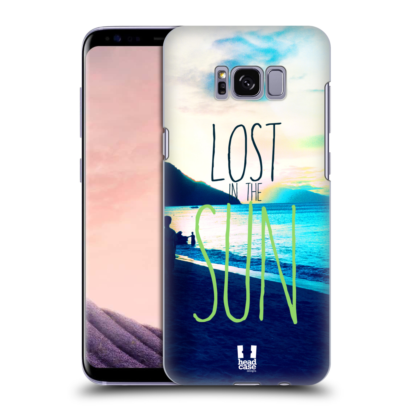 HEAD CASE plastový obal na mobil Samsung Galaxy S8 vzor Pozitivní vlny MODRÁ, moře, slunce a pláž LOST IN THE SUN