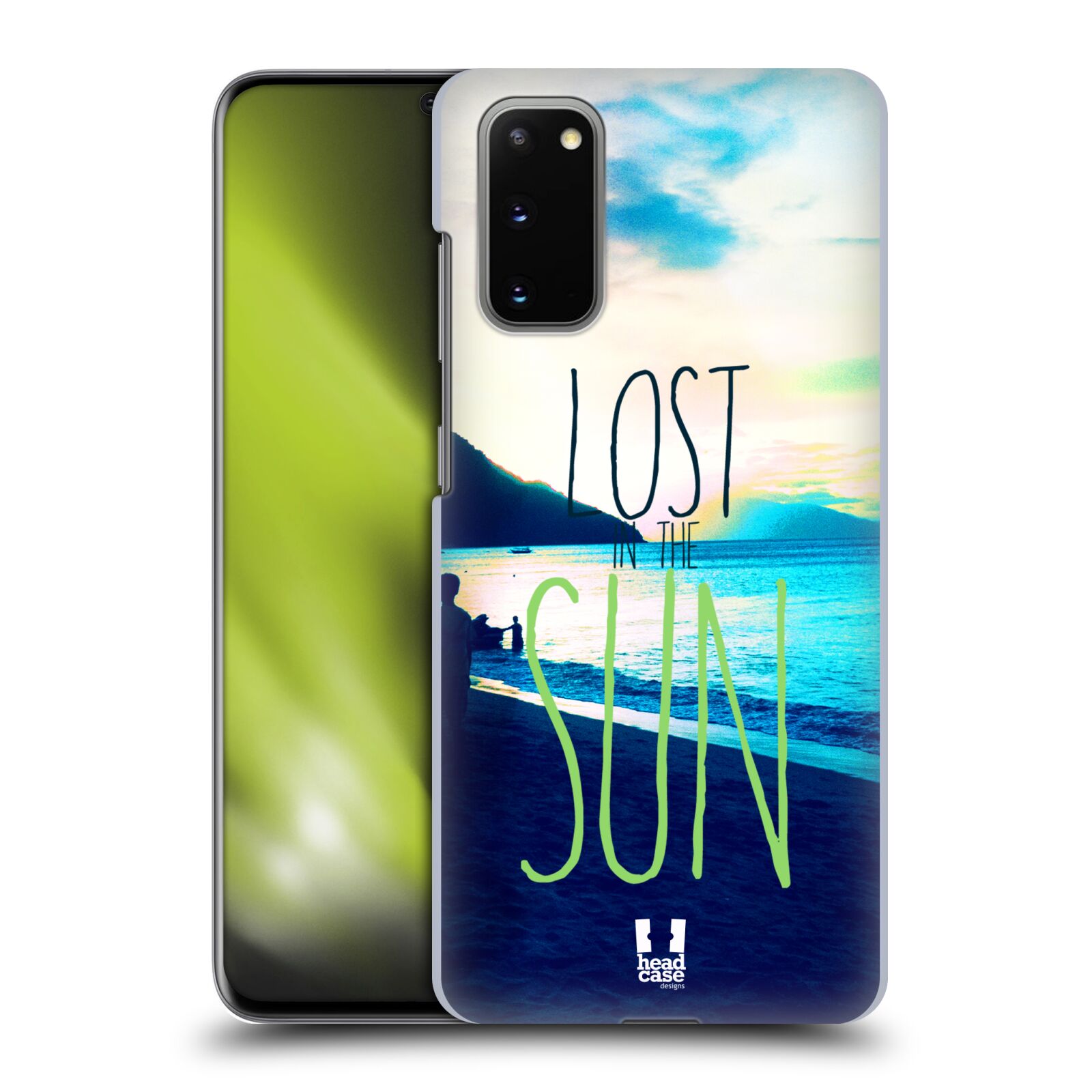 Pouzdro na mobil Samsung Galaxy S20 - HEAD CASE - vzor Pozitivní vlny MODRÁ, moře, slunce a pláž LOST IN THE SUN