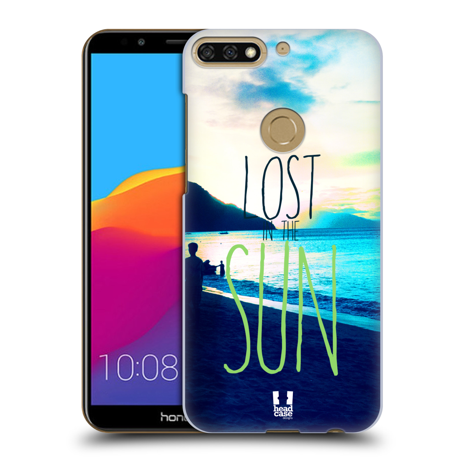 HEAD CASE plastový obal na mobil Honor 7c vzor Pozitivní vlny MODRÁ, moře, slunce a pláž LOST IN THE SUN
