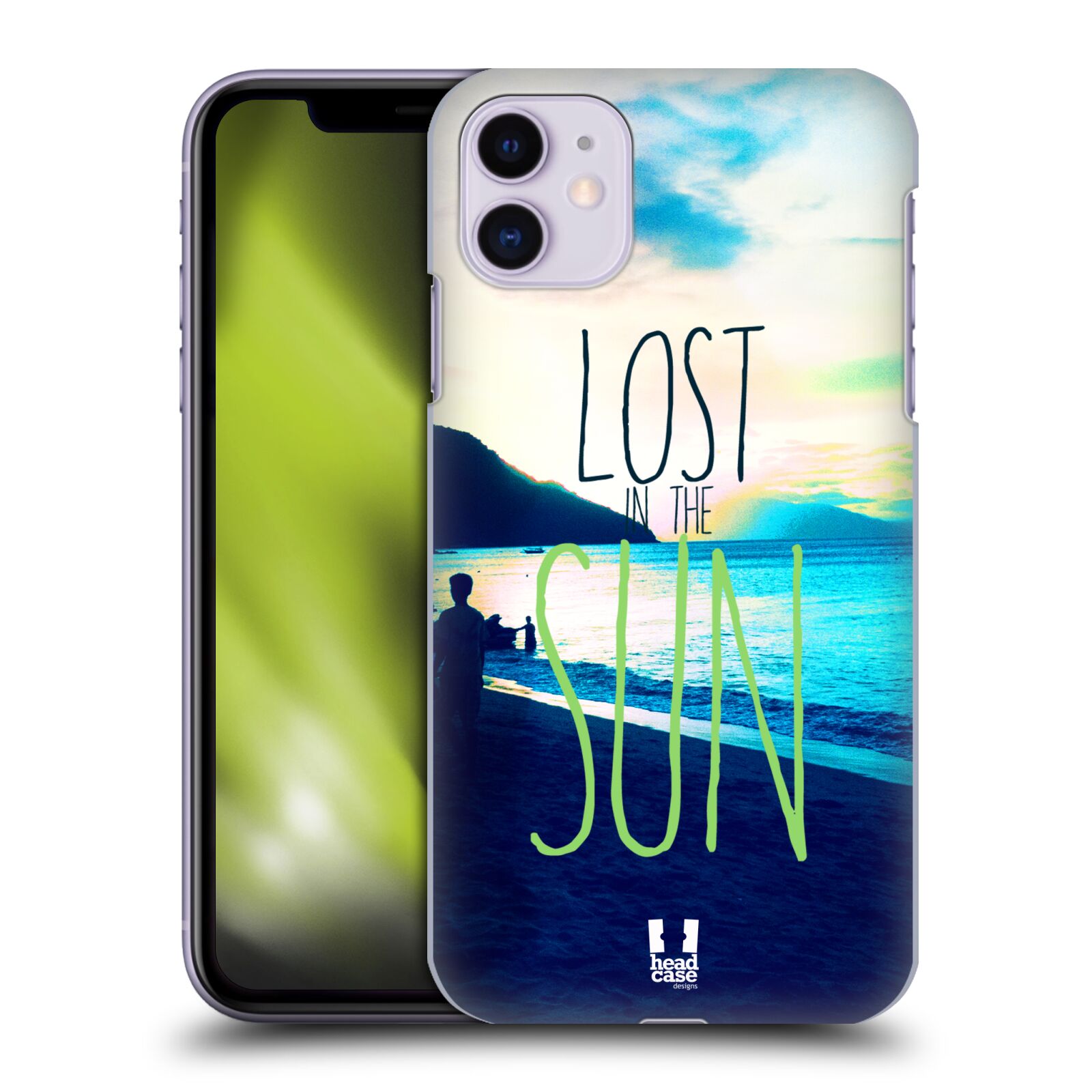 Pouzdro na mobil Apple Iphone 11 - HEAD CASE - vzor Pozitivní vlny MODRÁ, moře, slunce a pláž LOST IN THE SUN