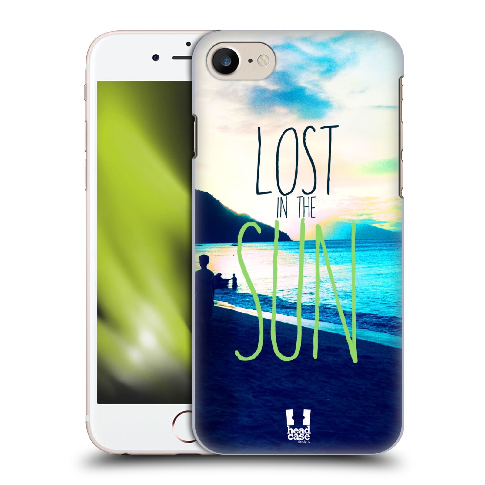 HEAD CASE plastový obal na mobil Apple Iphone 7 vzor Pozitivní vlny MODRÁ, moře, slunce a pláž LOST IN THE SUN