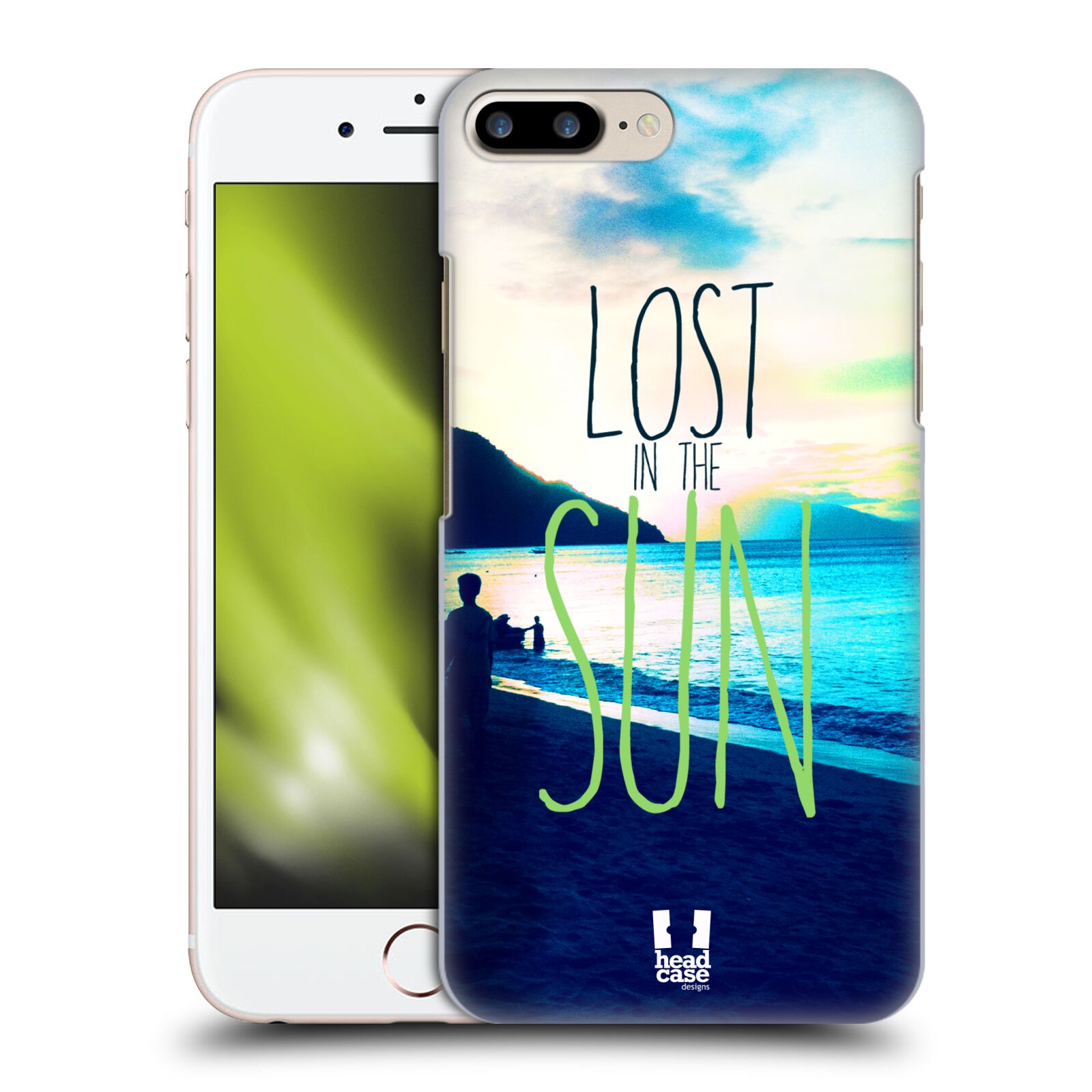 HEAD CASE plastový obal na mobil Apple Iphone 7 PLUS vzor Pozitivní vlny MODRÁ, moře, slunce a pláž LOST IN THE SUN