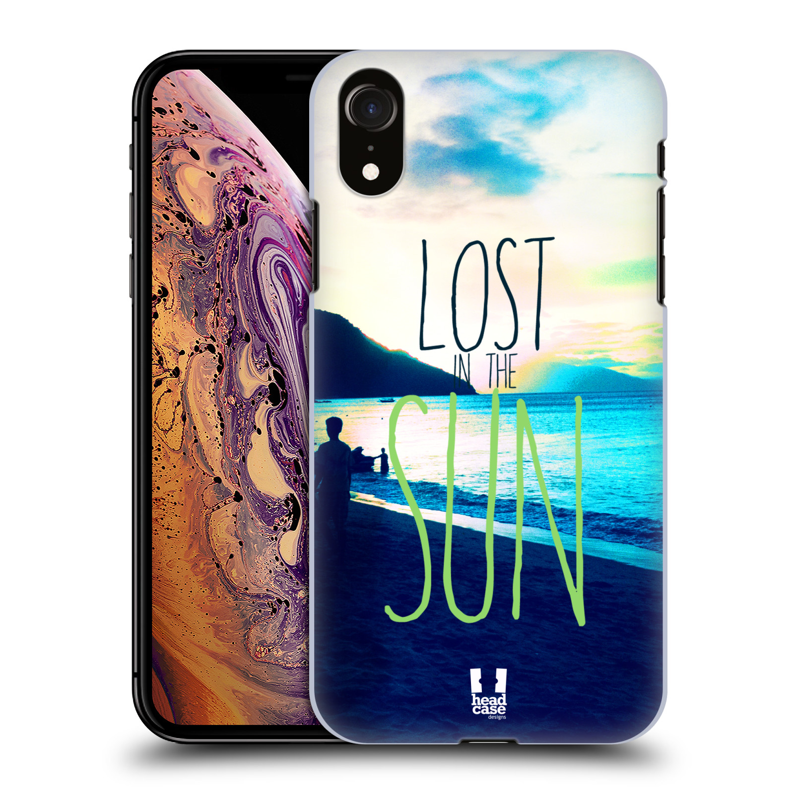 HEAD CASE plastový obal na mobil Apple Iphone XR vzor Pozitivní vlny MODRÁ, moře, slunce a pláž LOST IN THE SUN