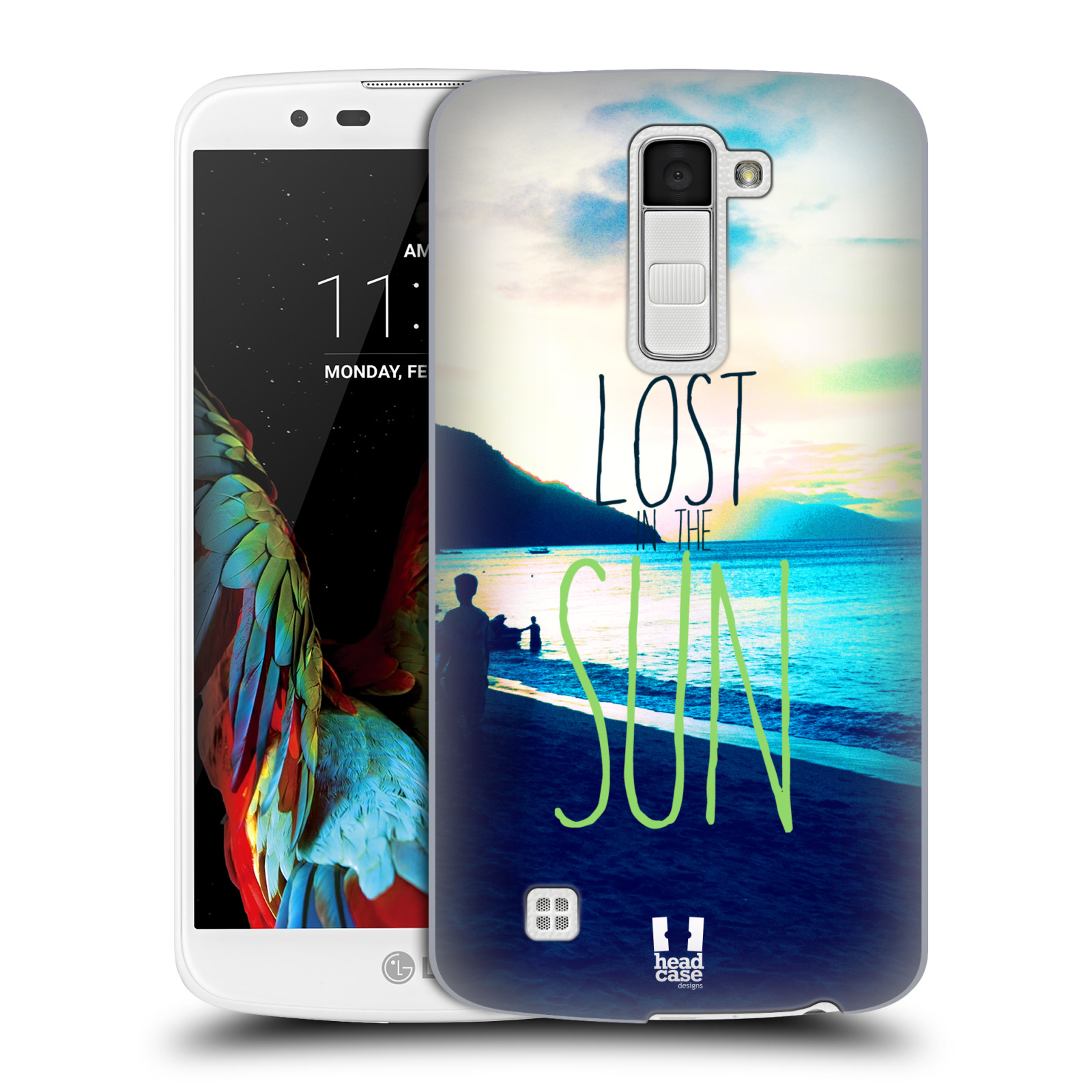 HEAD CASE plastový obal na mobil LG K10 vzor Pozitivní vlny MODRÁ, moře, slunce a pláž LOST IN THE SUN