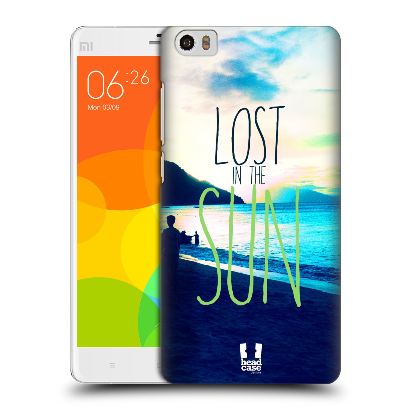 HEAD CASE pevný plastový obal na mobil XIAOMI Mi Note vzor Pozitivní vlny MODRÁ, moře, slunce a pláž LOST IN THE SUN