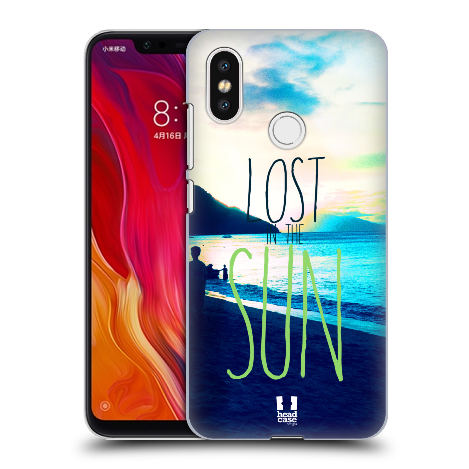 HEAD CASE plastový obal na mobil Xiaomi Mi 8 vzor Pozitivní vlny MODRÁ, moře, slunce a pláž LOST IN THE SUN