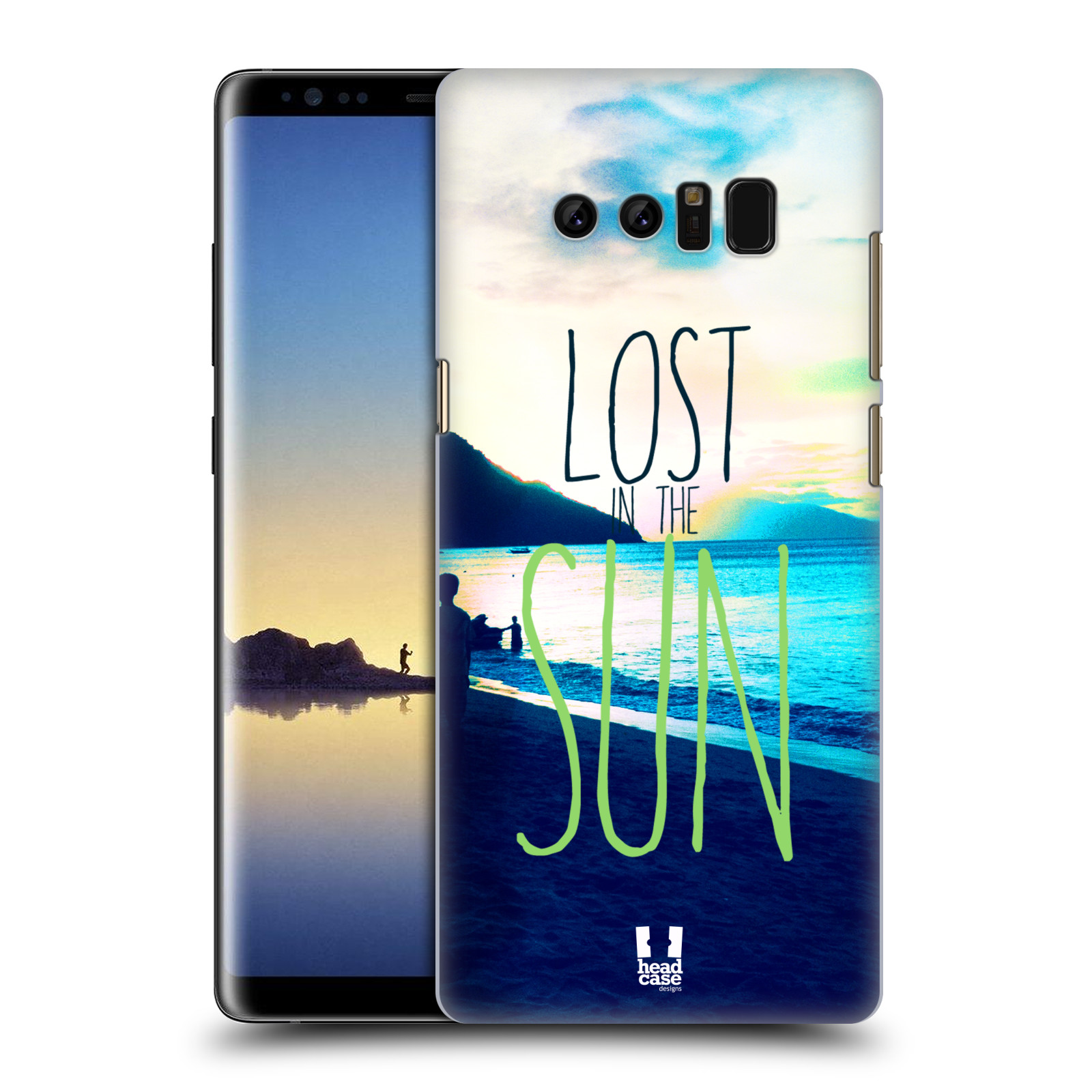 HEAD CASE plastový obal na mobil Samsung Galaxy Note 8 vzor Pozitivní vlny MODRÁ, moře, slunce a pláž LOST IN THE SUN