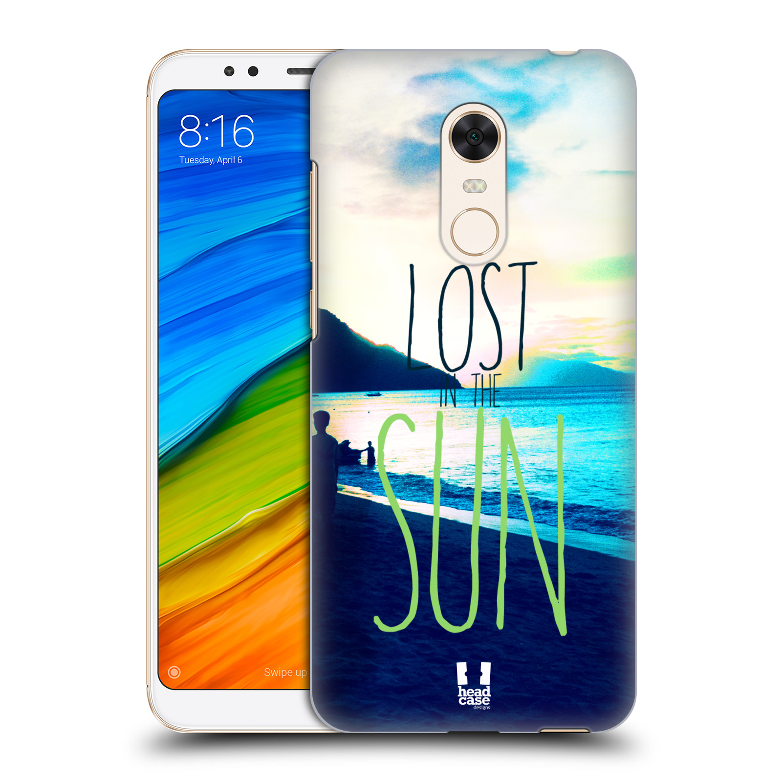 HEAD CASE plastový obal na mobil Xiaomi Redmi 5 PLUS vzor Pozitivní vlny MODRÁ, moře, slunce a pláž LOST IN THE SUN