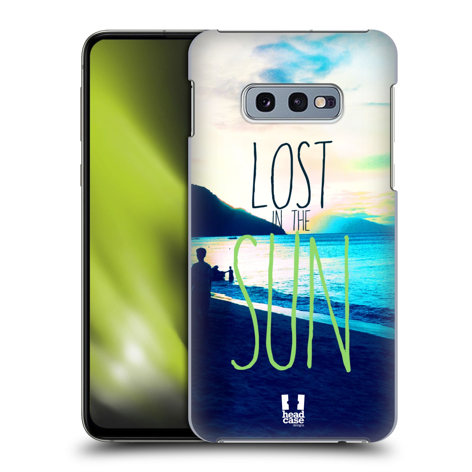 Pouzdro na mobil Samsung Galaxy S10e - HEAD CASE - vzor Pozitivní vlny MODRÁ, moře, slunce a pláž LOST IN THE SUN