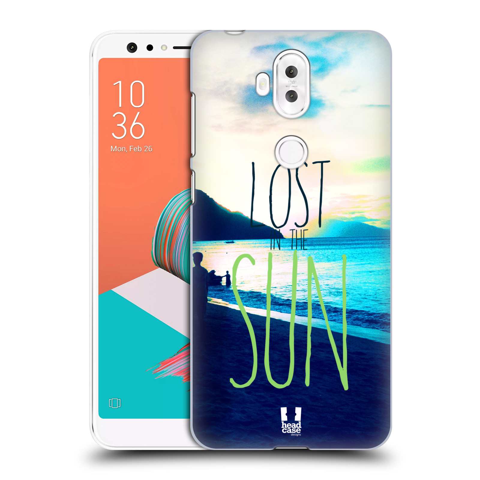 HEAD CASE plastový obal na mobil Asus Zenfone 5 LITE ZC600KL vzor Pozitivní vlny MODRÁ, moře, slunce a pláž LOST IN THE SUN